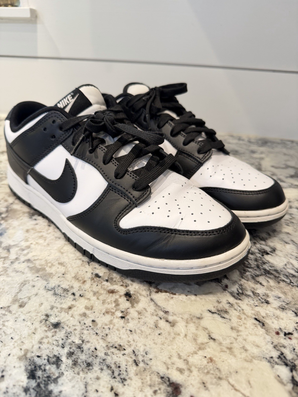 Nike Dunk Low “Panda” Black White Leather Style #DD1391-100 Men’s Sz 10.5