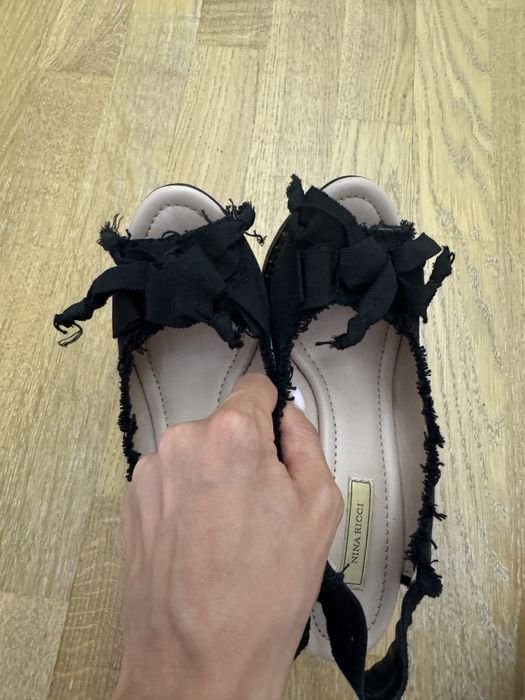 Women Heels Black Textile 37 #7E3K