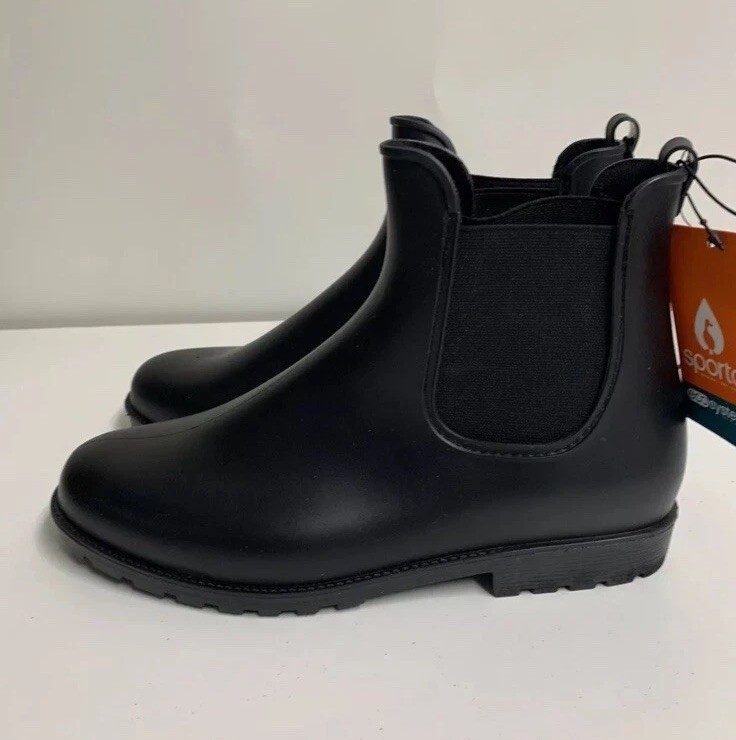 Sporto Women’s Waterproof Black Matte Ankle Boots Size 9 Retail 89$Winter/Spring