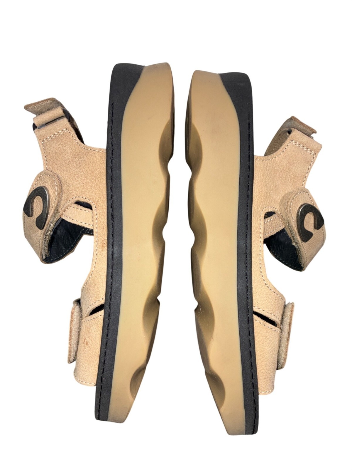Wolky nubuck leather Beige Adjustable Strap Platform Sandals Size 38 comfort sup
