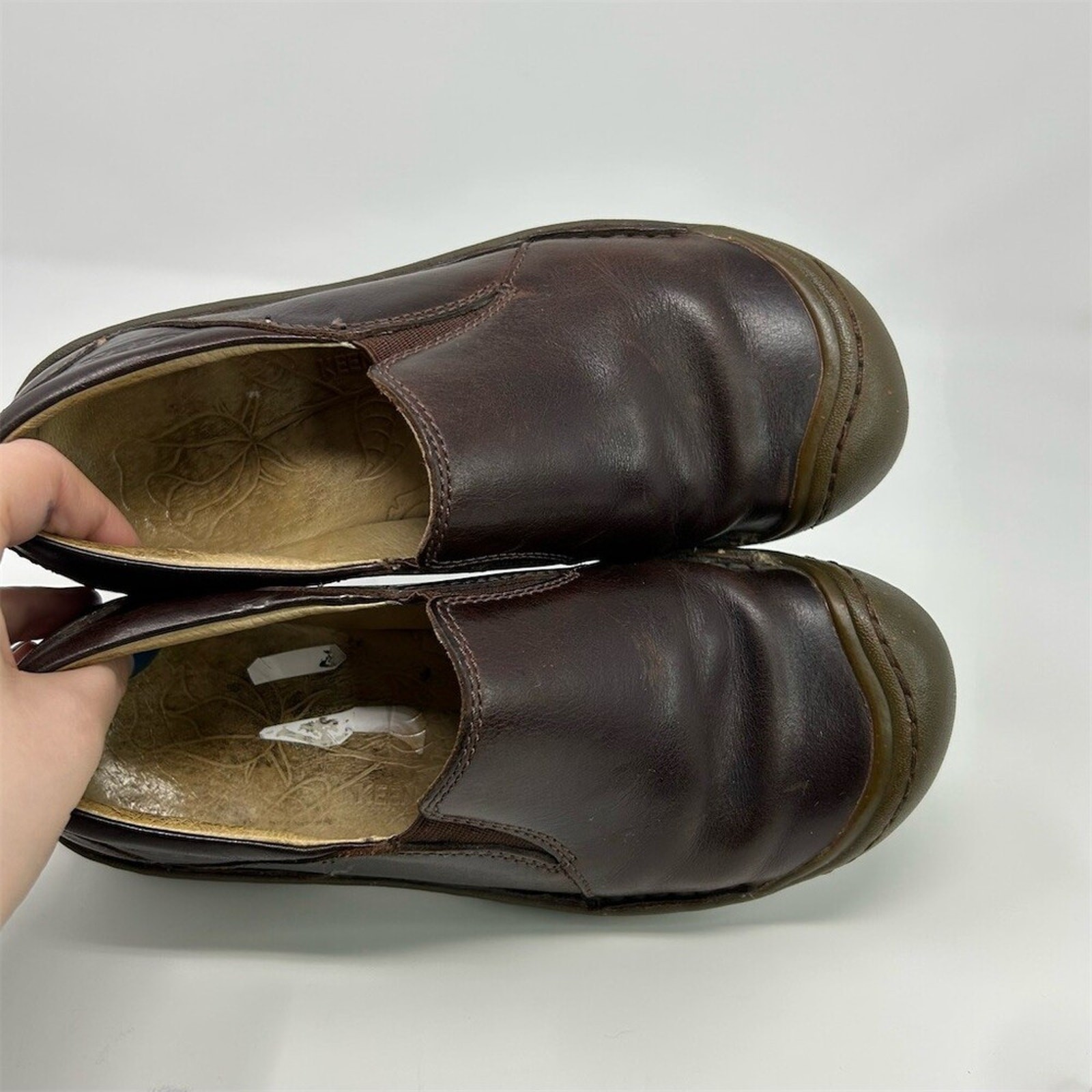 Keen Clara Women’s Slip-On Clog Mule Shoes Brown Comfort Casual Workwear Size 6