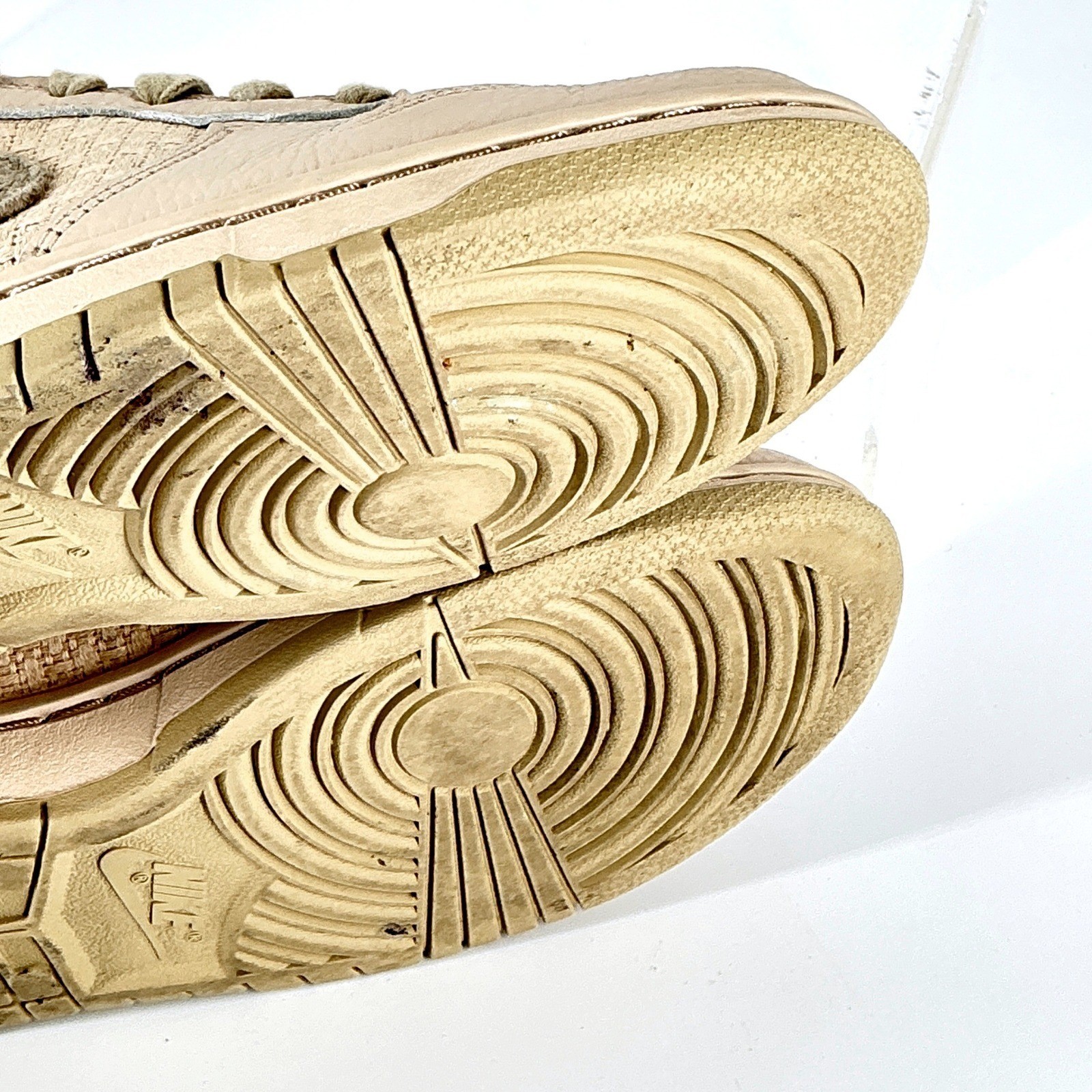 Nike Size 9.5 Dunk Low SE Women Beige Textile Leather Sneakers Shoes