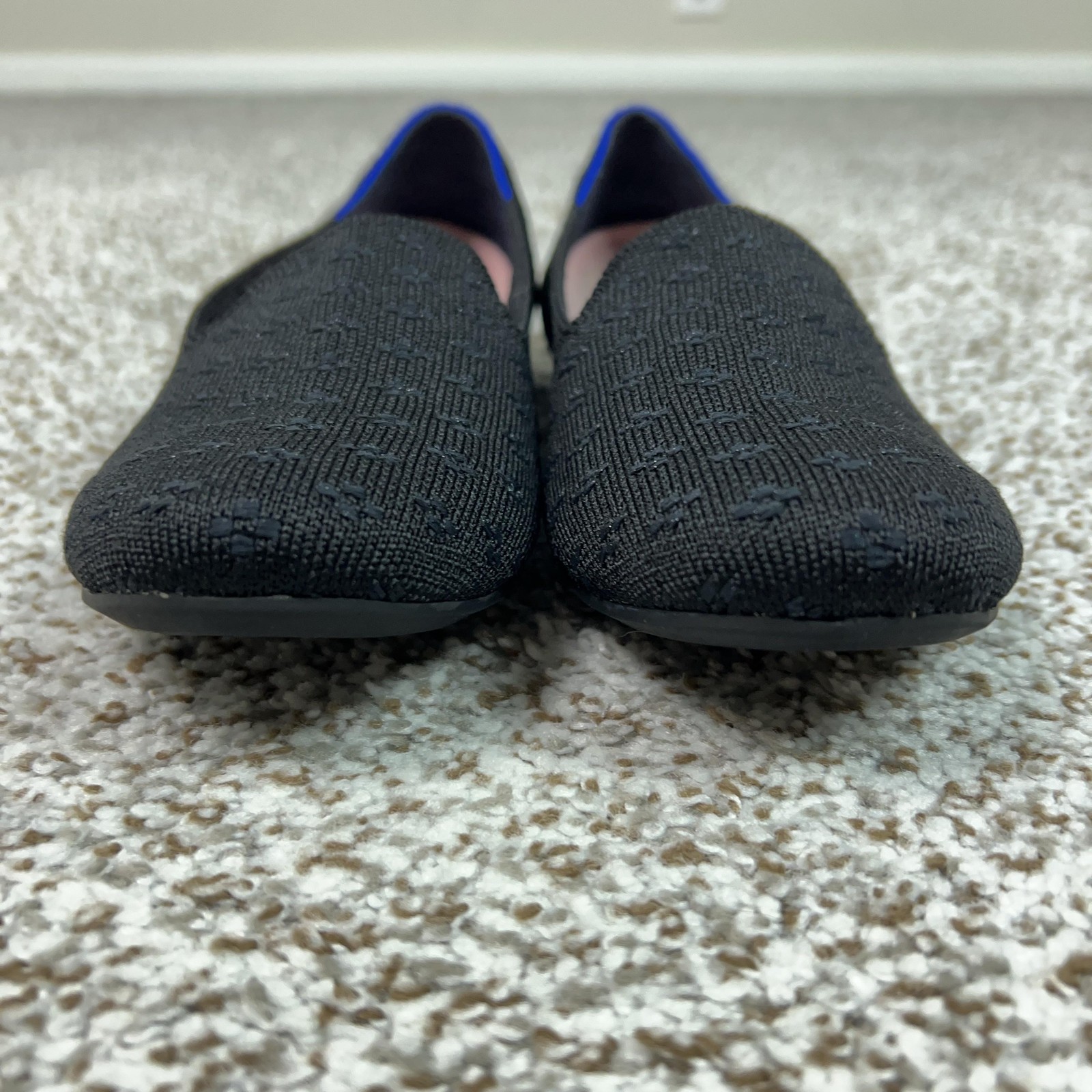 Rothys Shoes Womens Size 8.5 Black The Loafer Knit Flats Round Toe Casual Travel