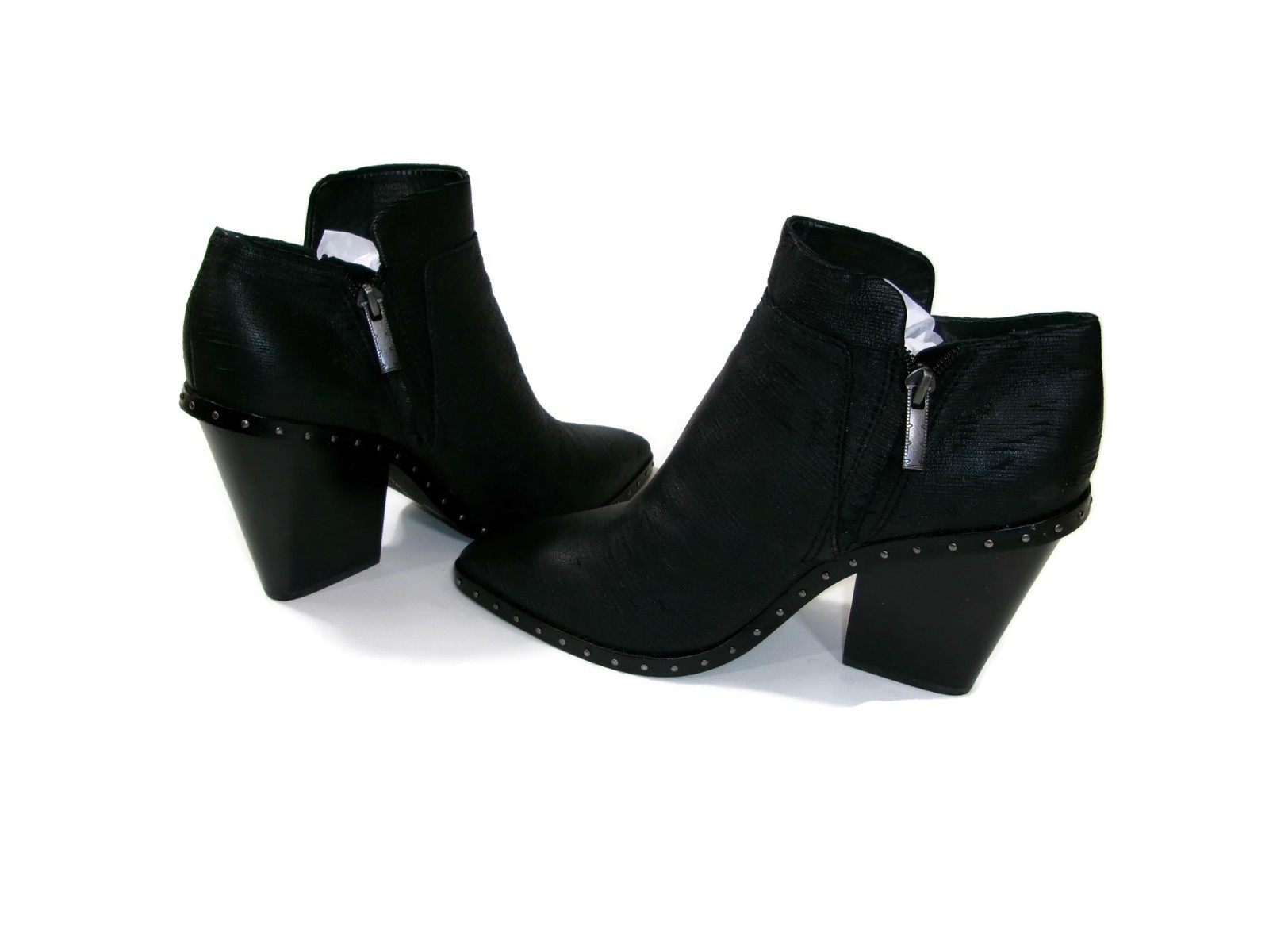 Mercer Edit Womens Road Rage Studded Black Leather Boots Booties Shoes Size 8.5