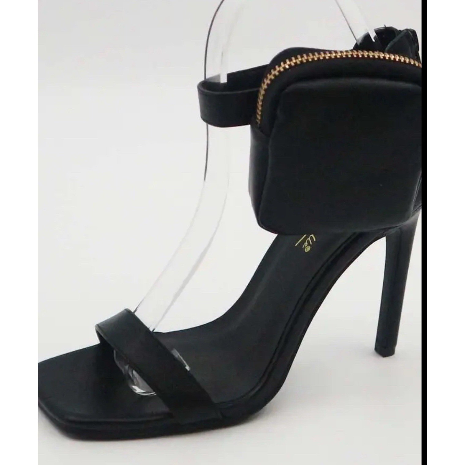 Anne Michelle Size 7.5 Pocket Heels Pumps Cosplay Y2K Gothic 4″ heel black