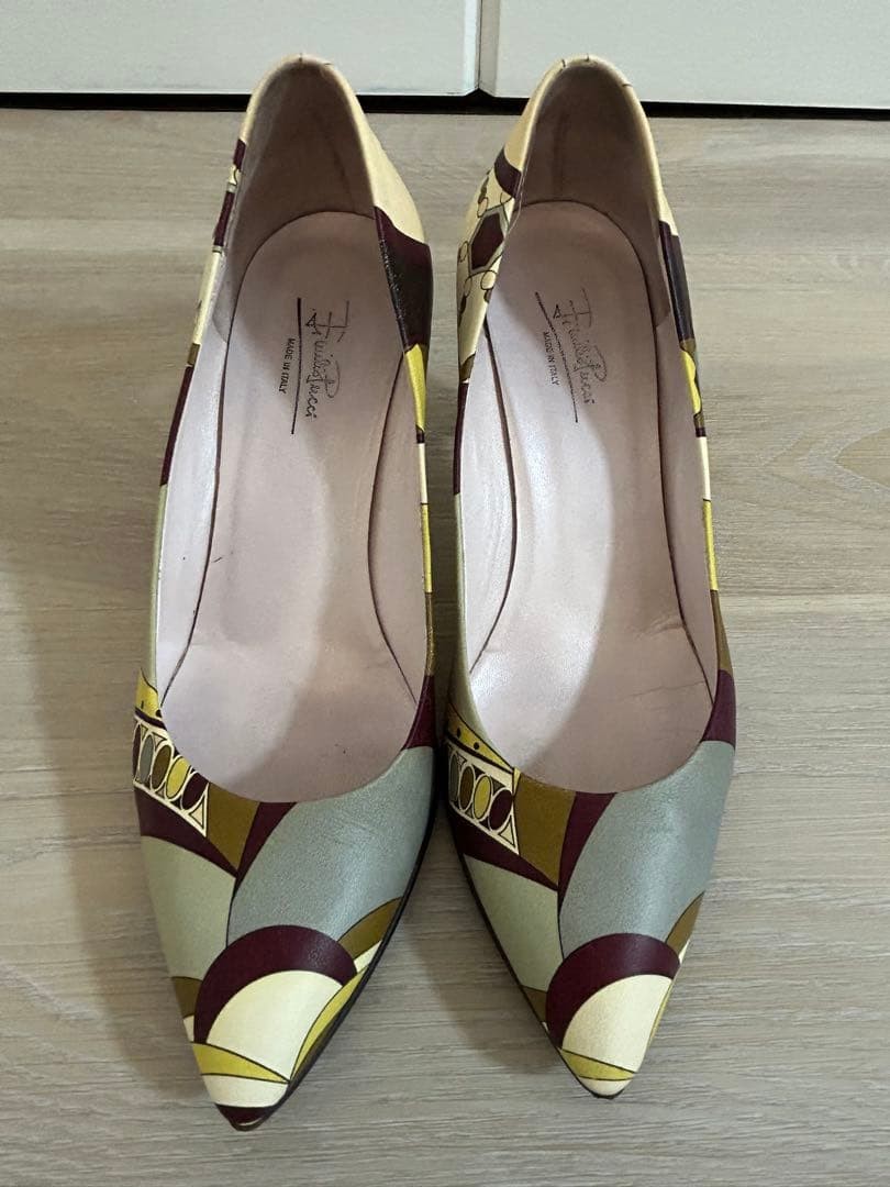 Emilio Pucci Heeled Pumps Multicolor Pointed Toe Size 36.5 Women’s From Japan