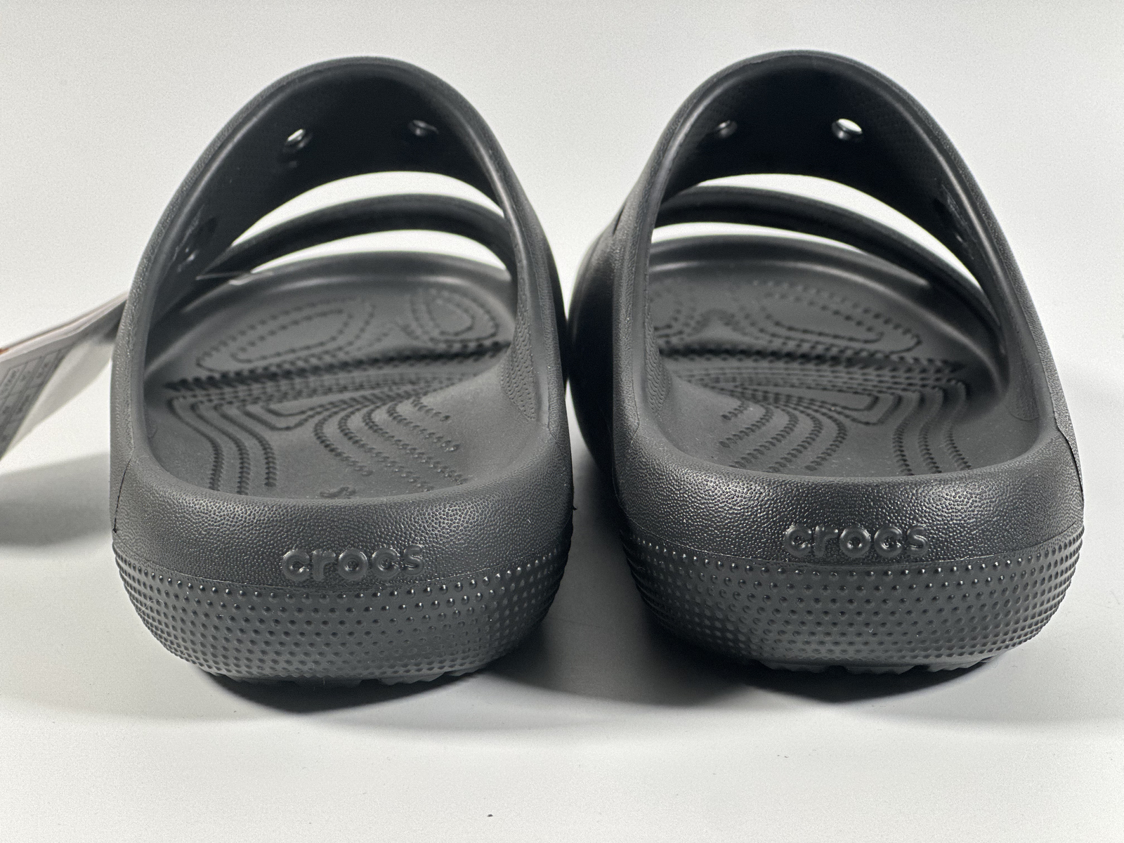 Crocs Adult Unisex Classic Two-Strap Slide Sandals – Black