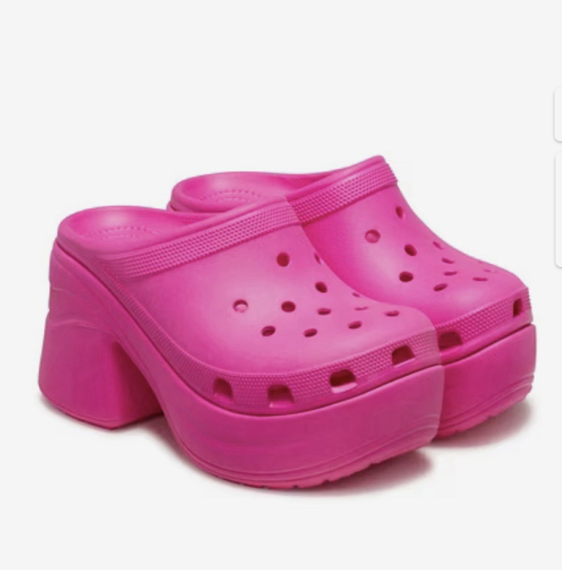 NWT CROCS Siren Clog Women’s 11 Men’s 9 Hyper Pink Chucky Comfort Slip Platform