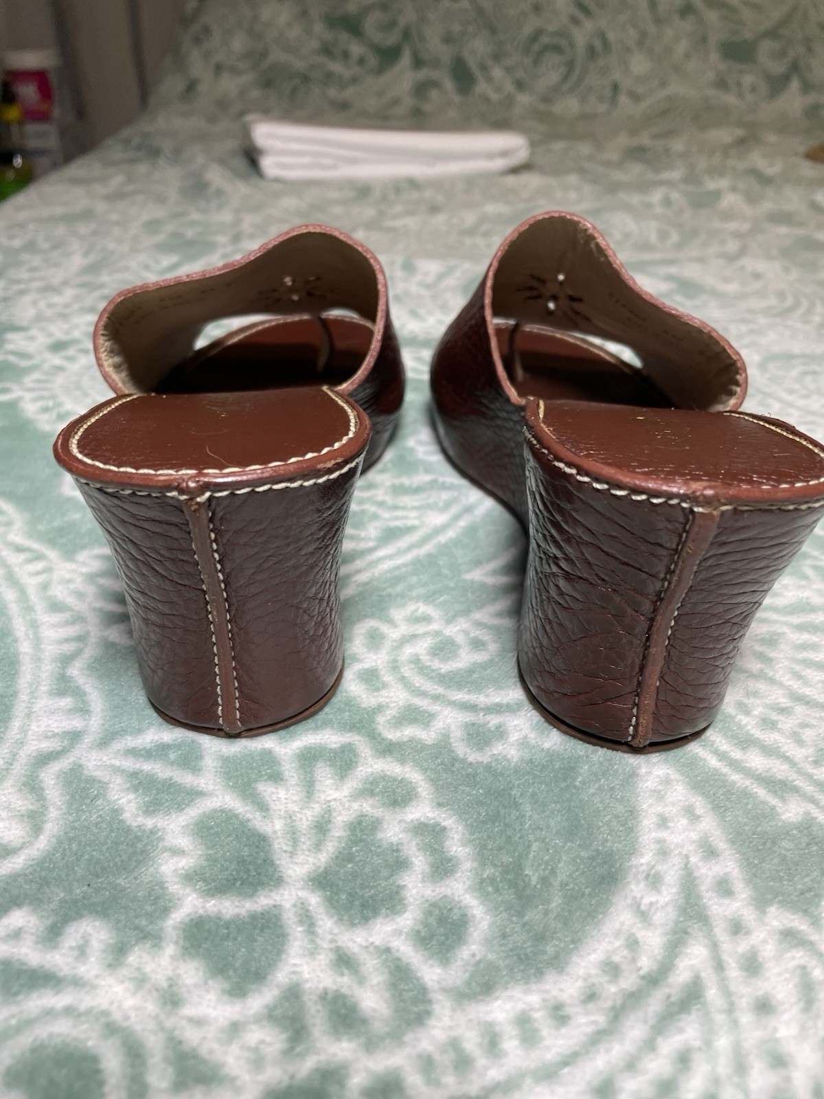 Cole Haan Women’s Leather Sandals Size 8.5 Slides Wedges Made In Brazil