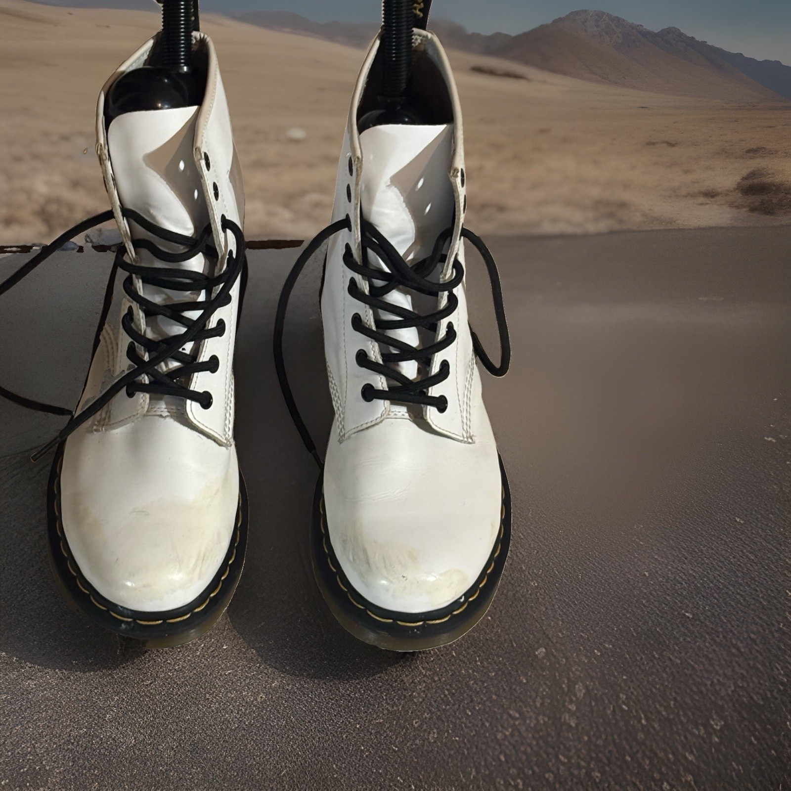 Dr. Martens White 1460 Leather Boots 10USL/8UK