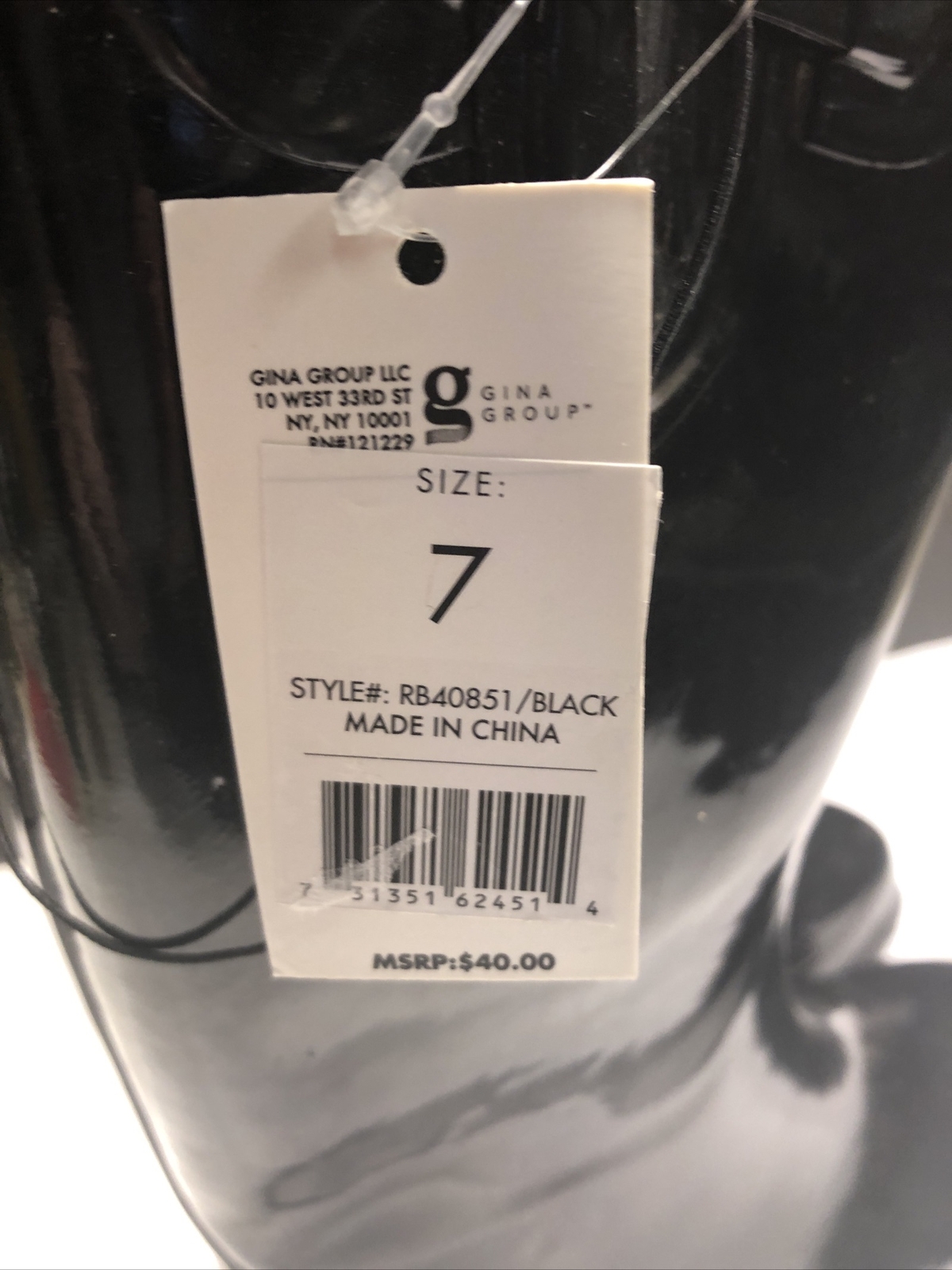 Via Rosa Women’s Basic Rain Boot with buckle calf Black Size 7 NWT
