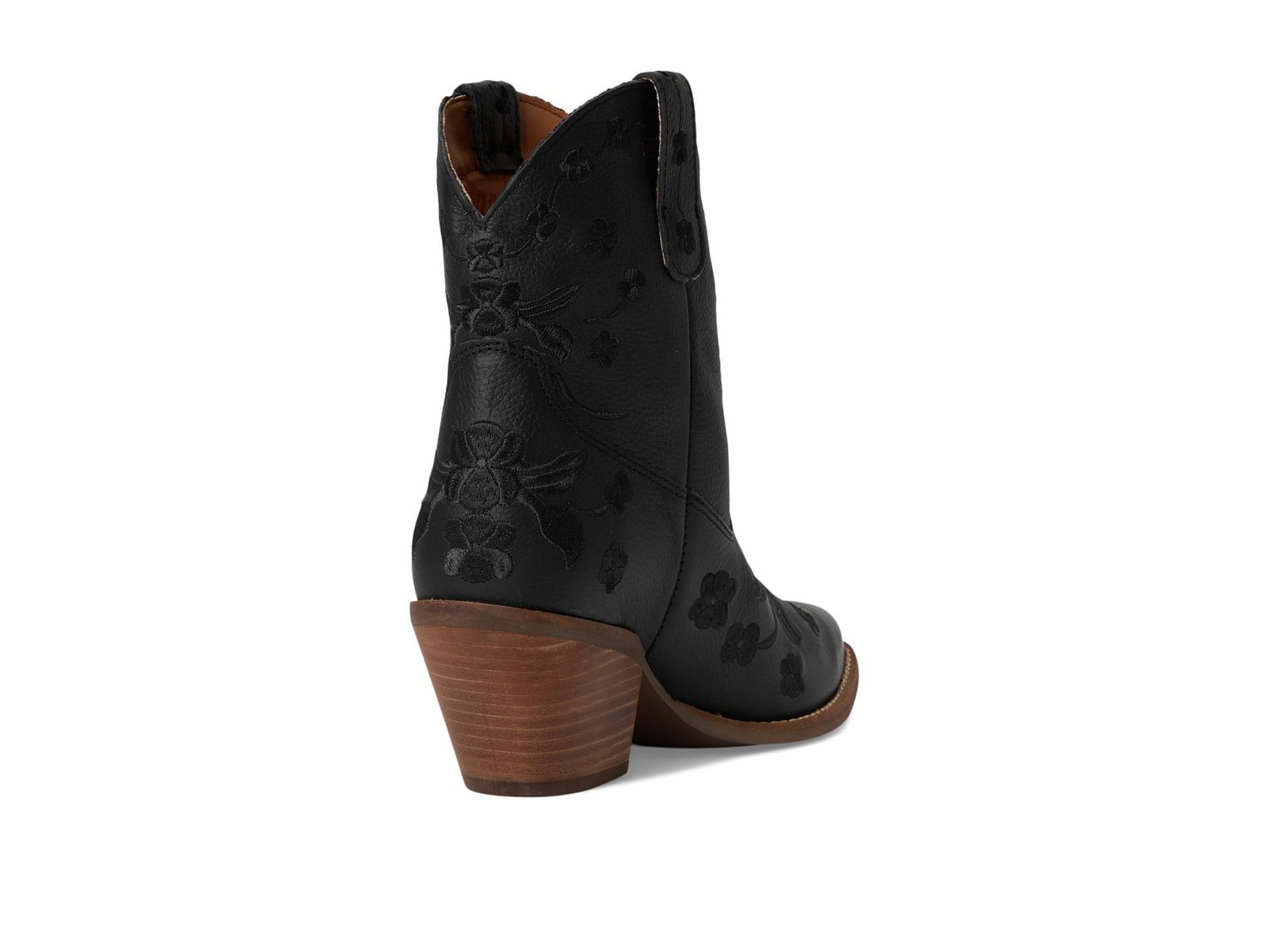 Womens Sweetheart Floral Embroidered Snip Toe Casual Boots Ankle Mid Heel 2-3…