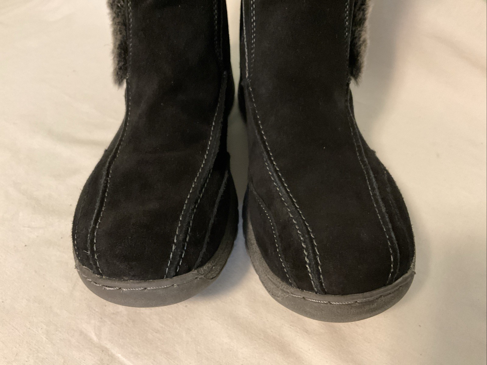 Spring Step Achieve Black Suede Leather Winter Boots Womens Size 9 40 NWT