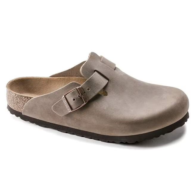 Birkenstock Boston Tobacco Brown Oiled Leather Clog Shoes Narrow/Wide EU 37-45