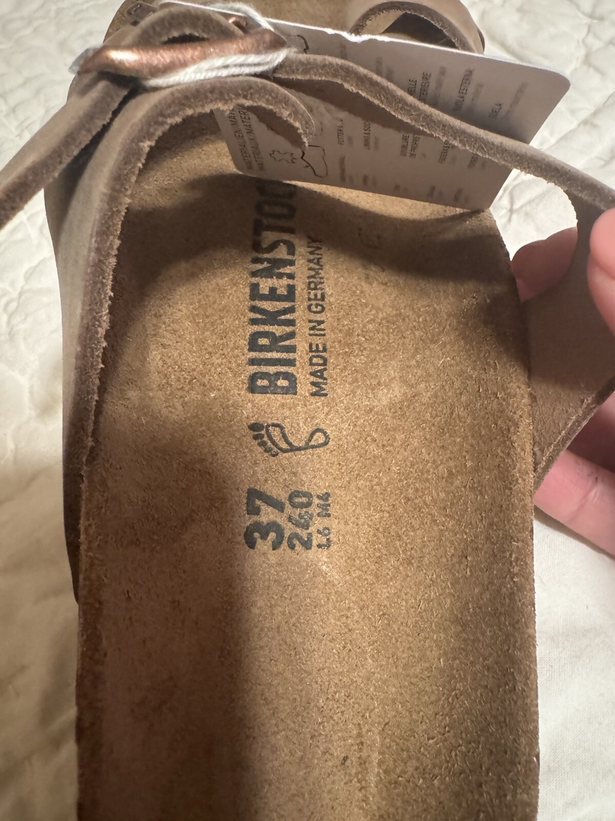 New In Box Birkenstock R71061 Mayari Women’s Sandals Mocha Leather Suede