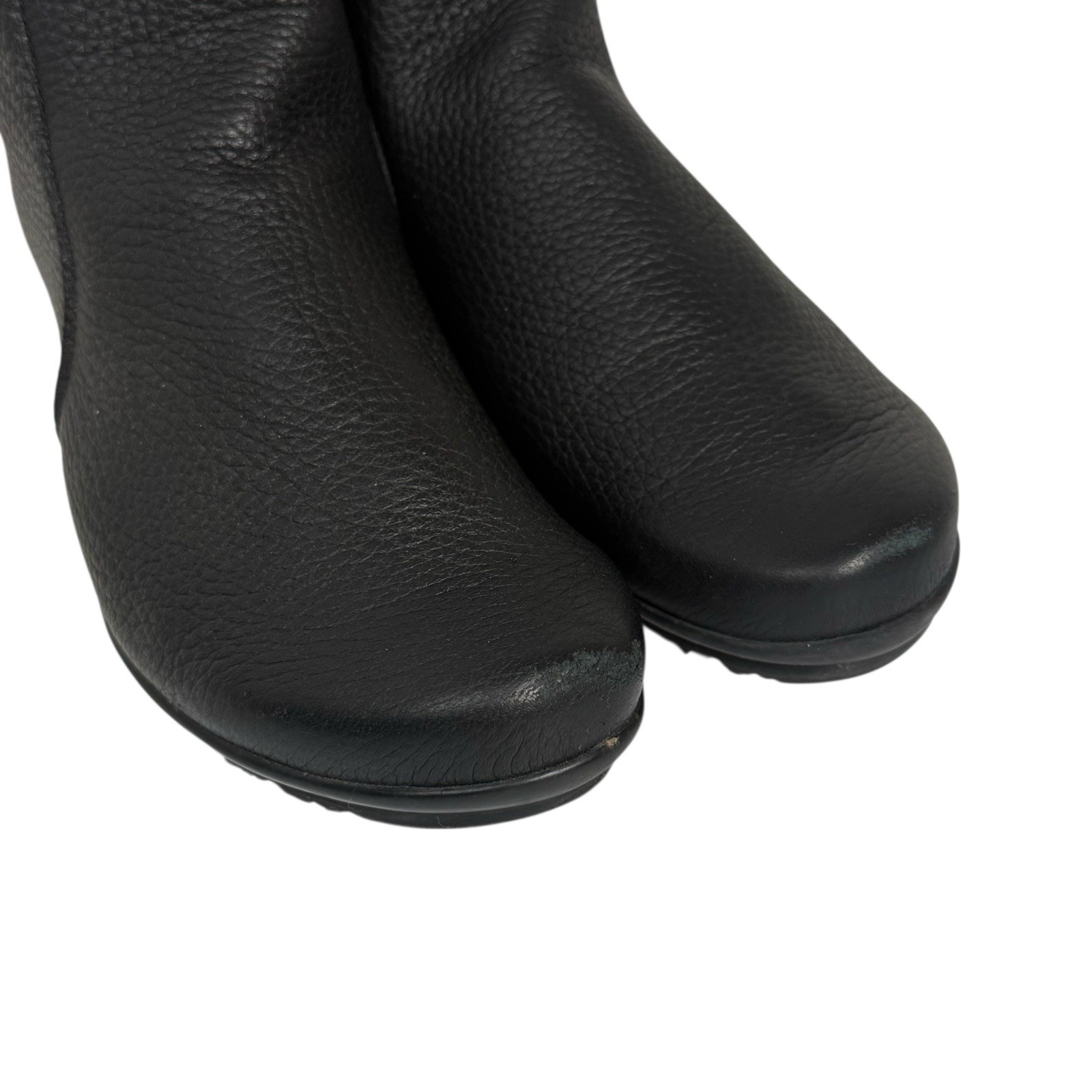 ARCHE Baryky Black Deerskin Leather Back Zip Ankle Boots France EU 36 US 5.5