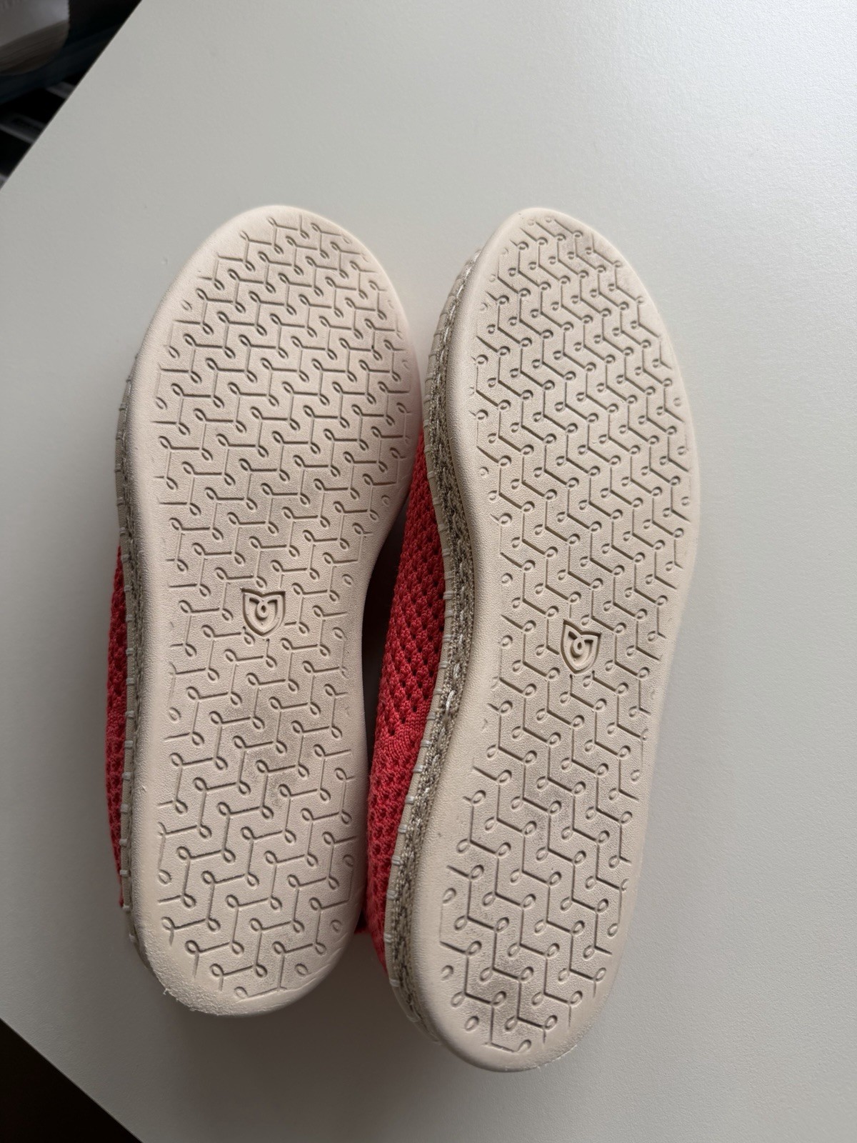 Rothy’s The Espadrille Flats Reddish Knit Slip-On Shoes Size 8