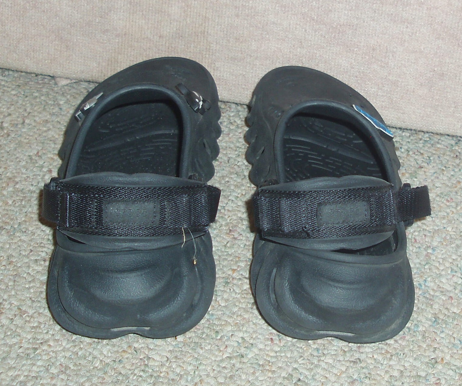 CROCS All Terrain black sandals , clogs with ankle straps , M/4 – W/6