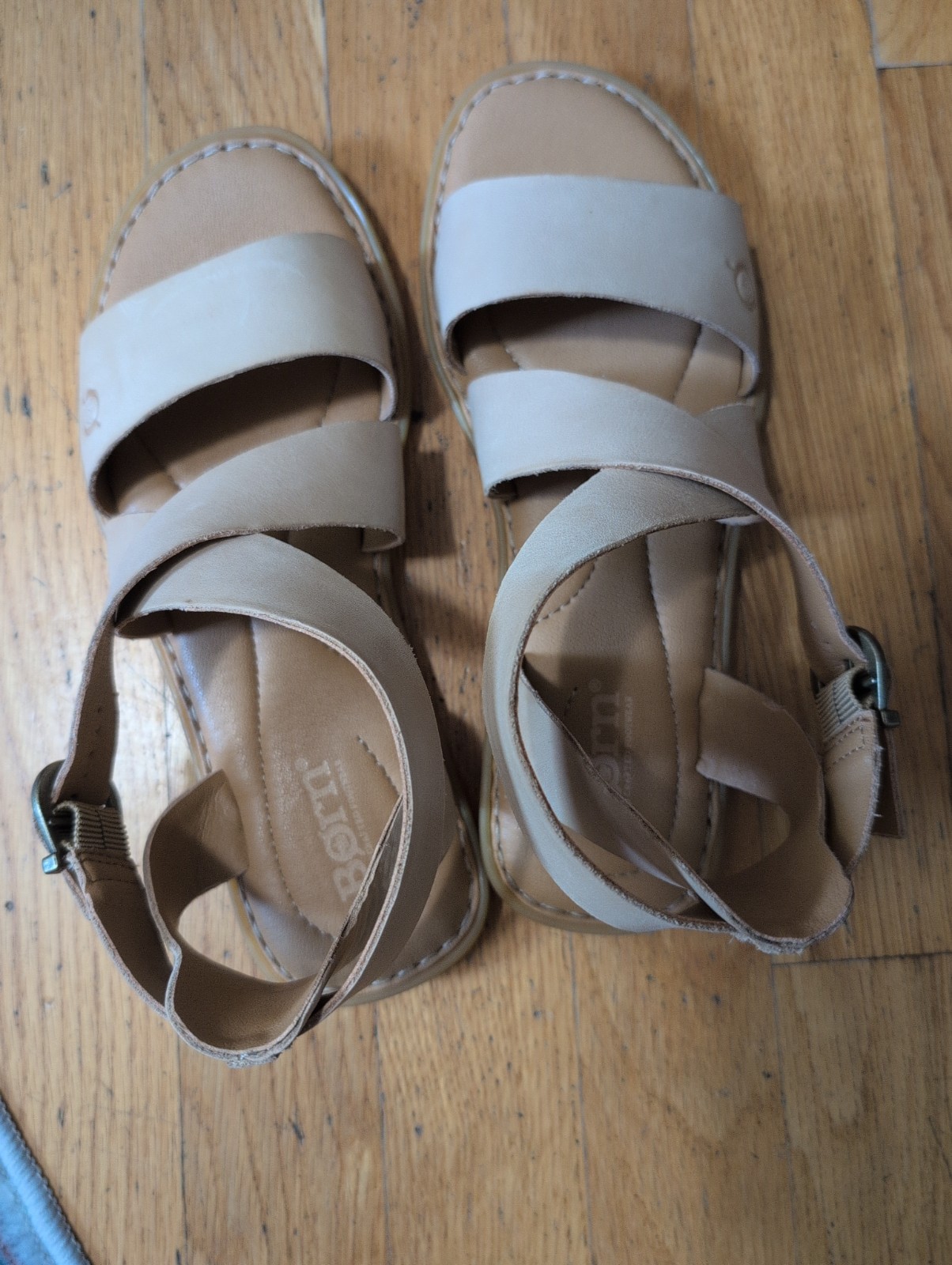 Born Beautiful Beige Strapped Sandals Brand New Sz 7M