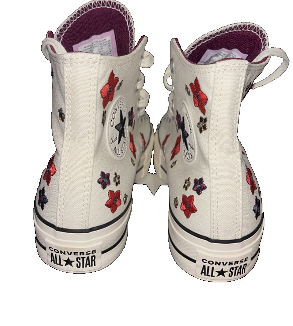 Converse Chuck Taylor All Star High Top Sneakers Women’s sz. 6 Floral Embroider