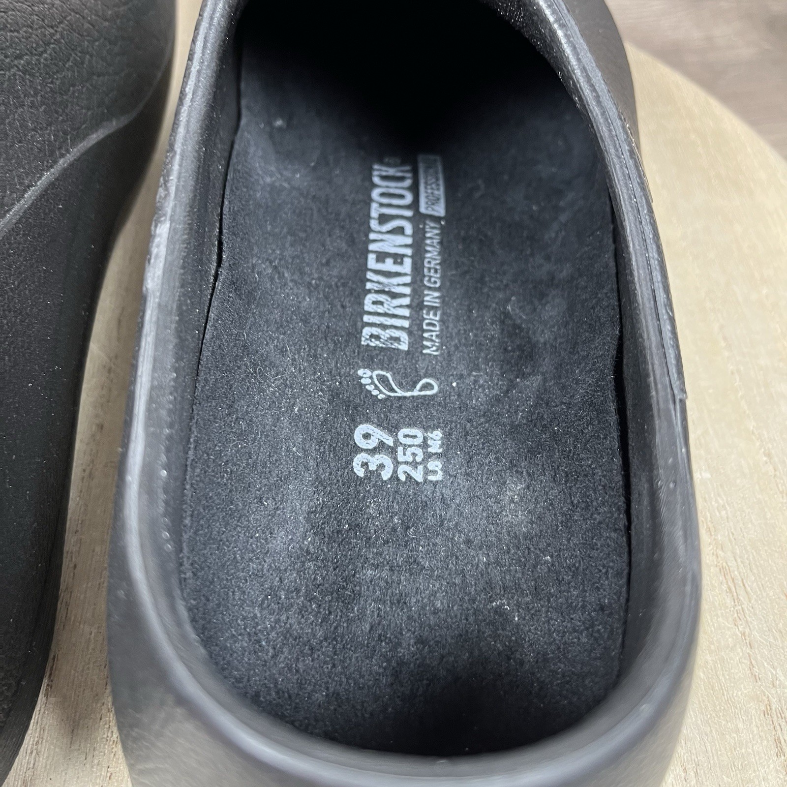Birkenstock Profi Birki Slip On Work Clog Black Germany Womens Size US 8 EU 39