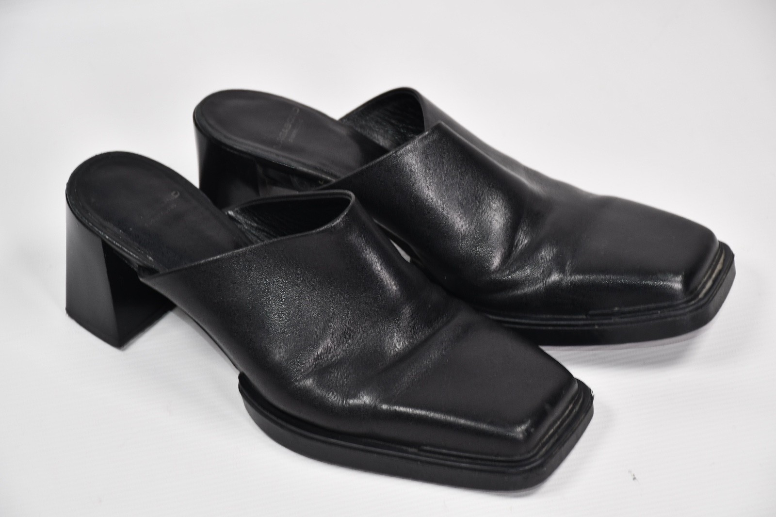 Vagabond Eyra Mules Calf leather Square Toe Black Shoes Women’s size 39