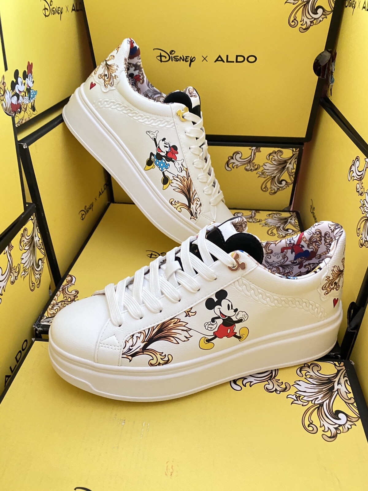 DISNEY X ALDO LOW TOP SNEAKER MICKEY MINNIE WOMEN~5-6-6.5-7-7.5-8-8.5-9-10~11