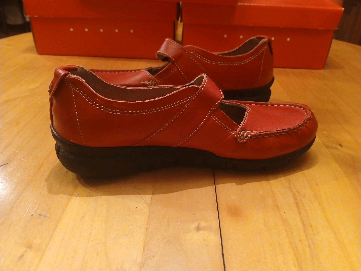 Wolky Red Leather Maryjane Comfort Shoes Women’s 10.5 eu 41