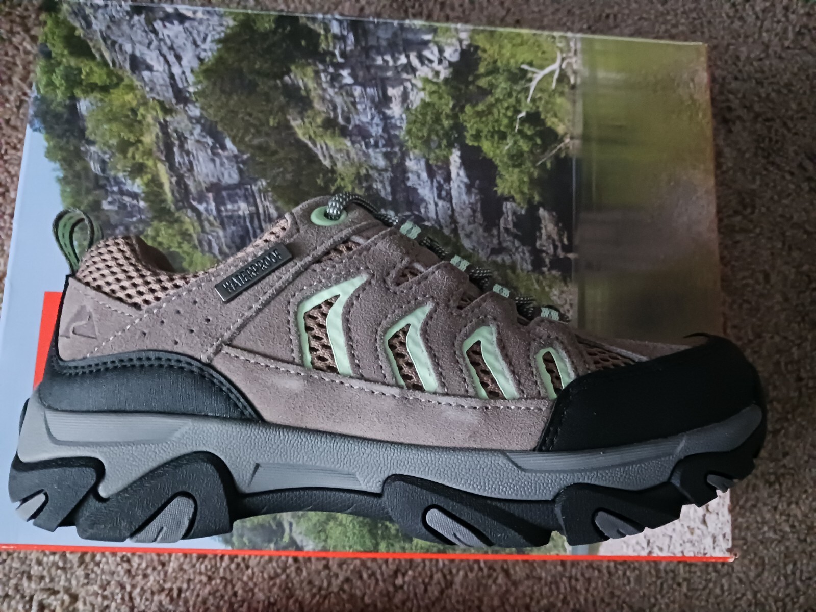 Ozark Trail WMOT23AC003 Women’s Teal/Gray Suede Low hiker Shoes Size 9.5