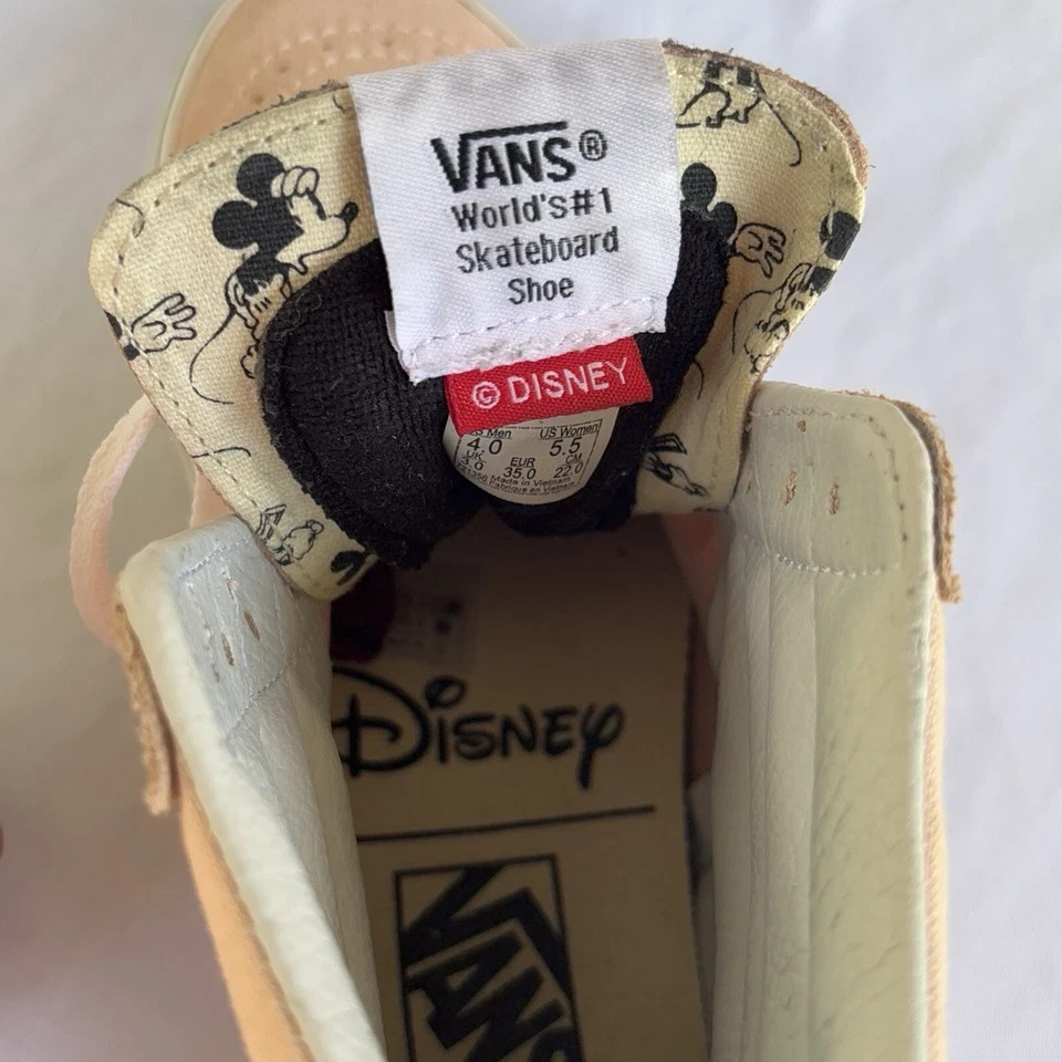 Disney Vans Mickey & Minnie Mouse Pink Hightop Vans Limited Edition US M 4 W 5.5