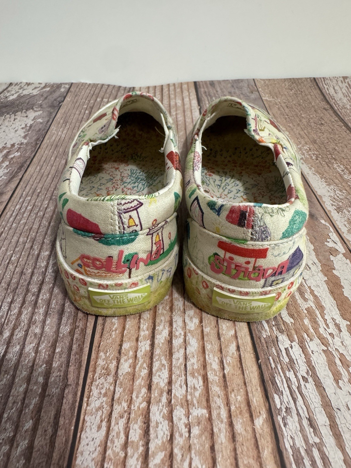 VANS Classic Slip-On Collina Strada Canvas Sneaker Beige Multicolor Graphic