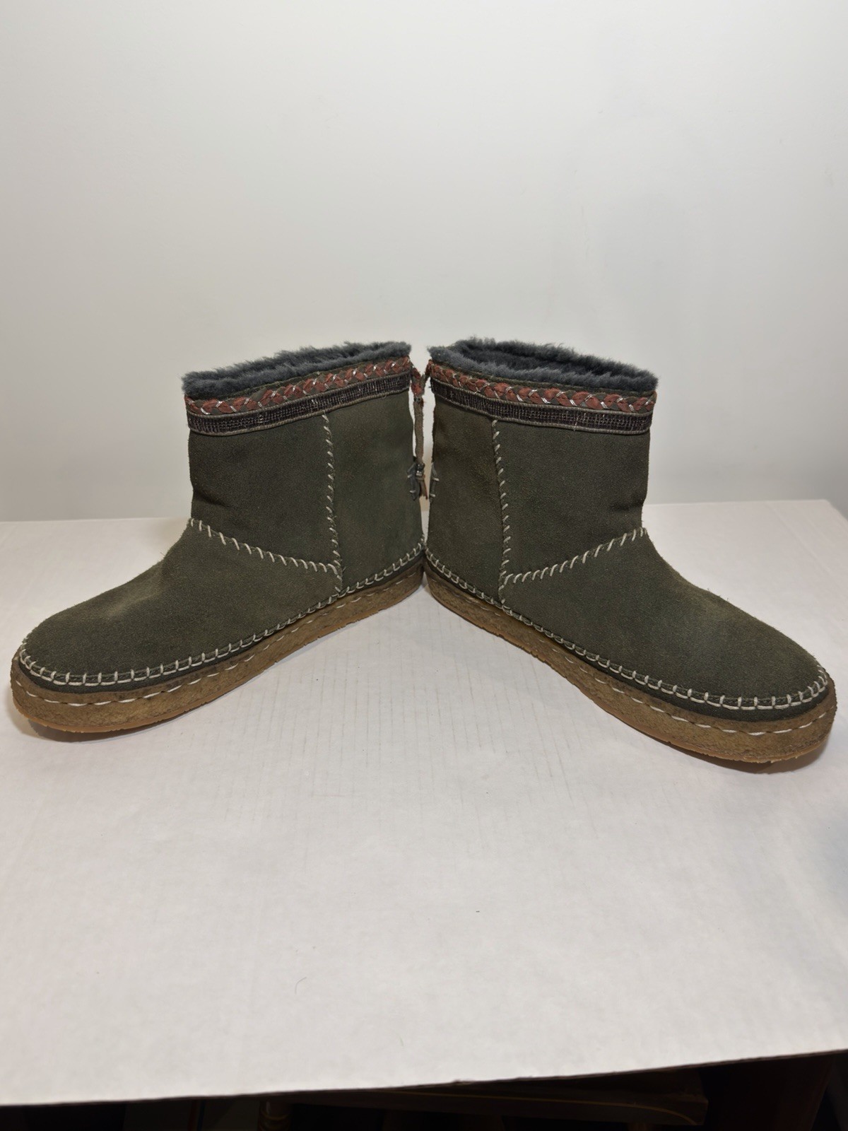 Laidback London🔥Boote Suede Sheepskin/Boho/Prairie/Western/Grunge Sz~40/US 9💥
