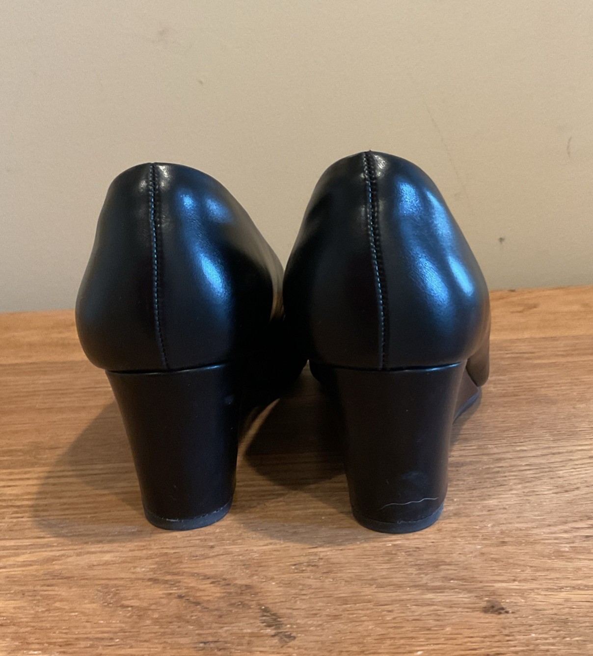 Ankis Black Nubuck Wedge Size 9.5 Worn Once