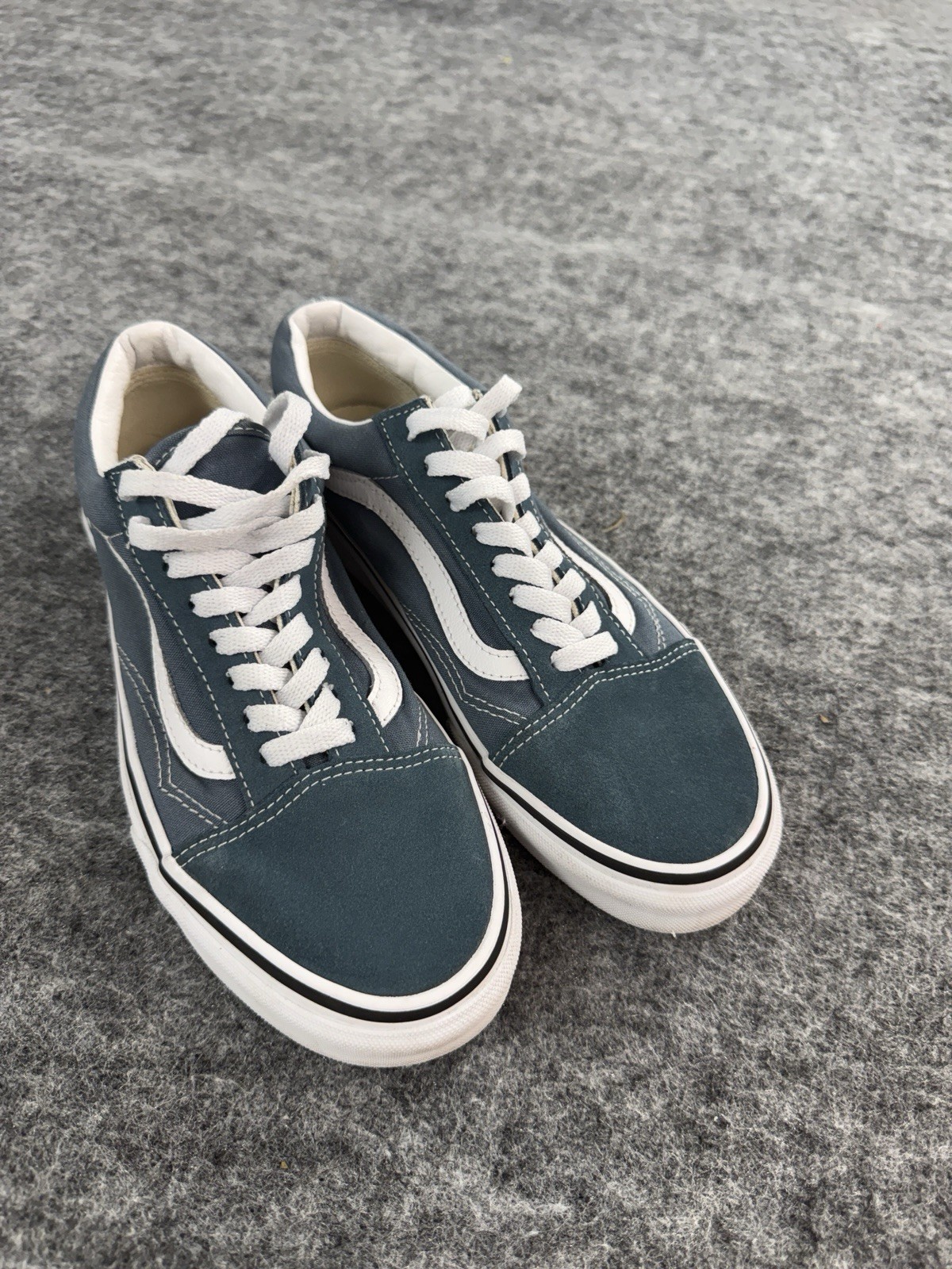 Vans Shoes Old Skool Shoes Women 8.5 Men 7 Sneakers Low Top Teal Blue N187