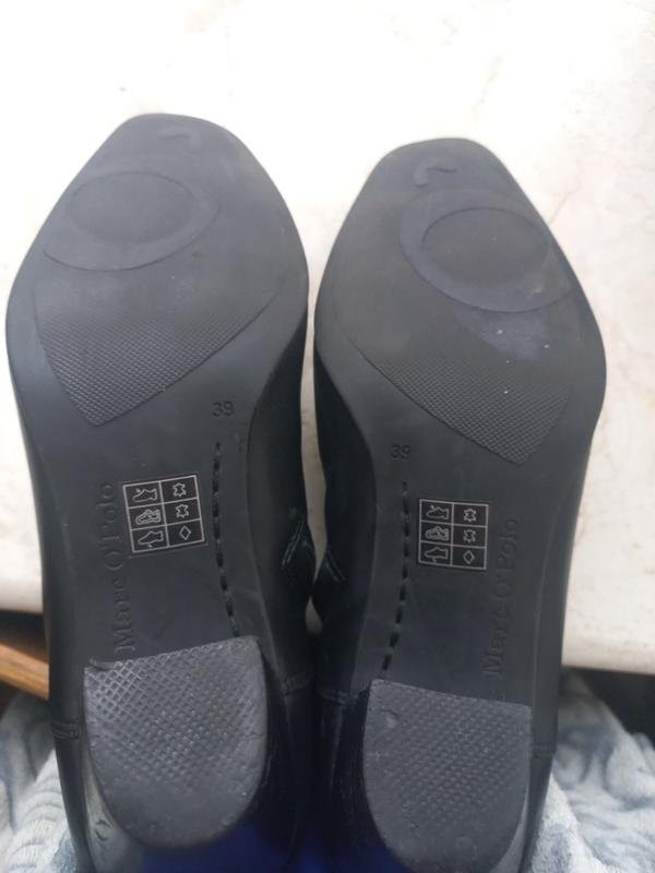 Women boots black leather 39 #4638