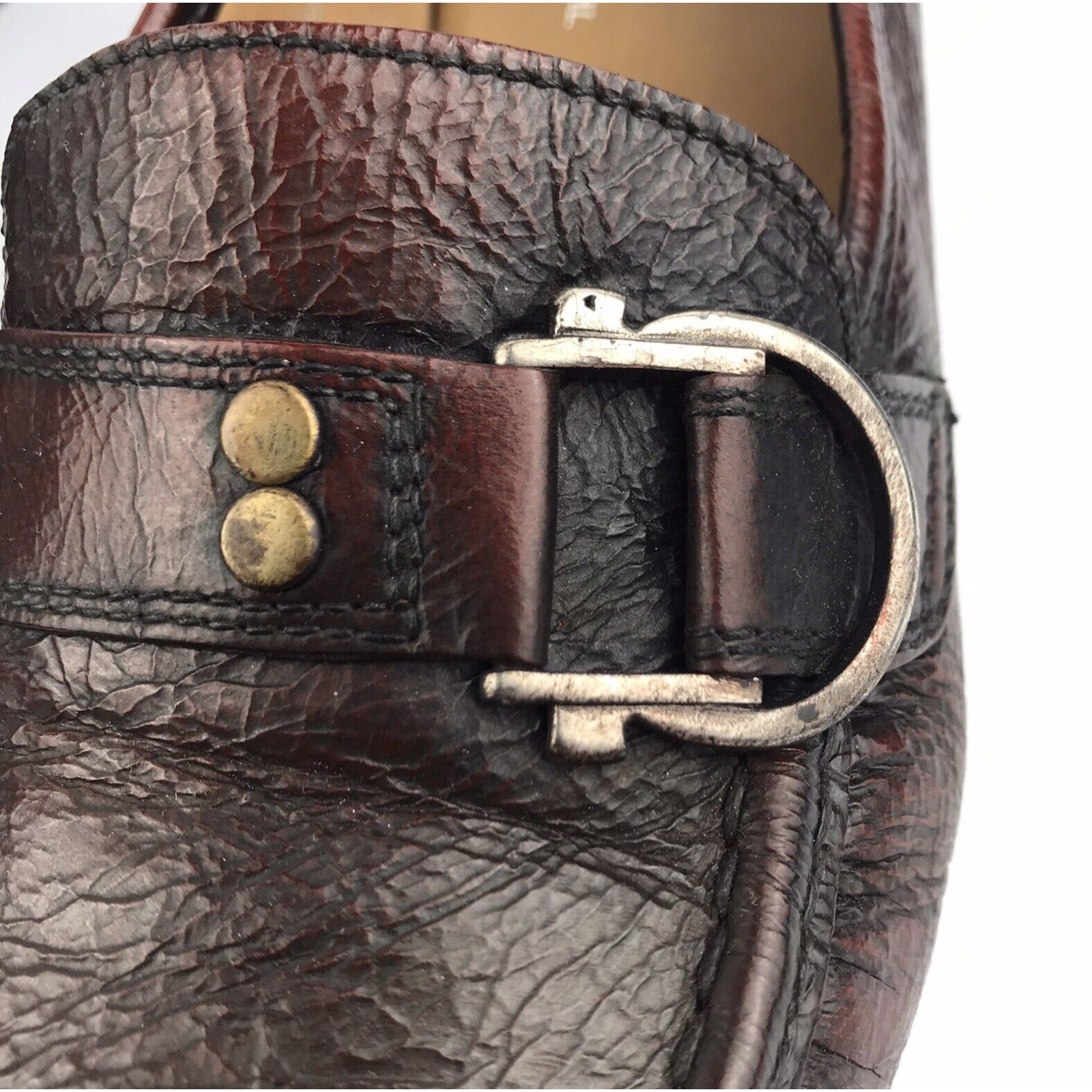 SIOUX Germany Loafers Block Heel Brown Leather Square Toe Women’s Size 5.5 UK