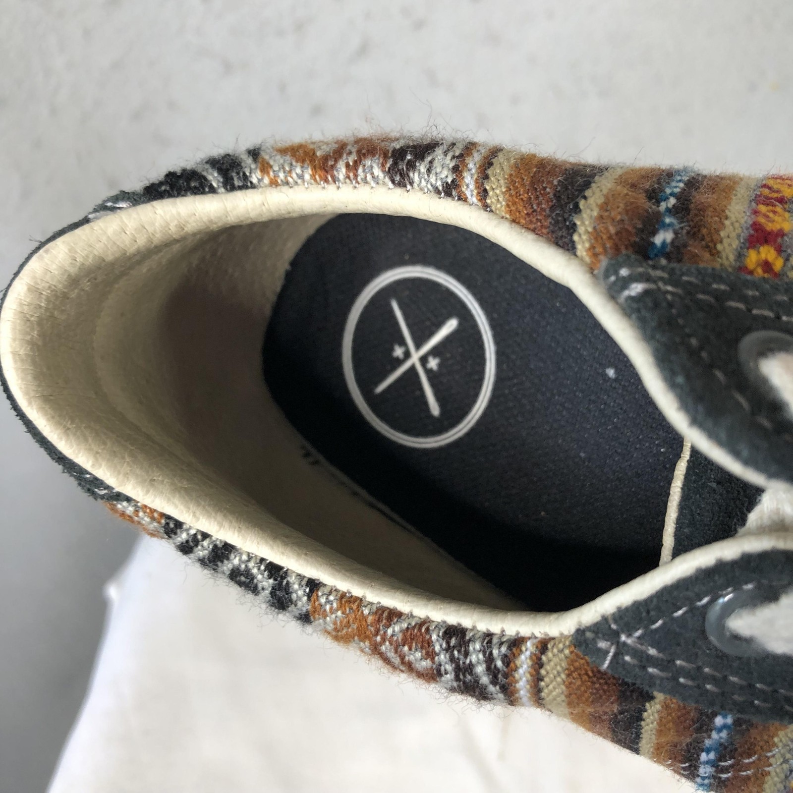 Inkkas Shoes Womens Size 10 Multicolor Canvas Geometric Low Top Sneaker