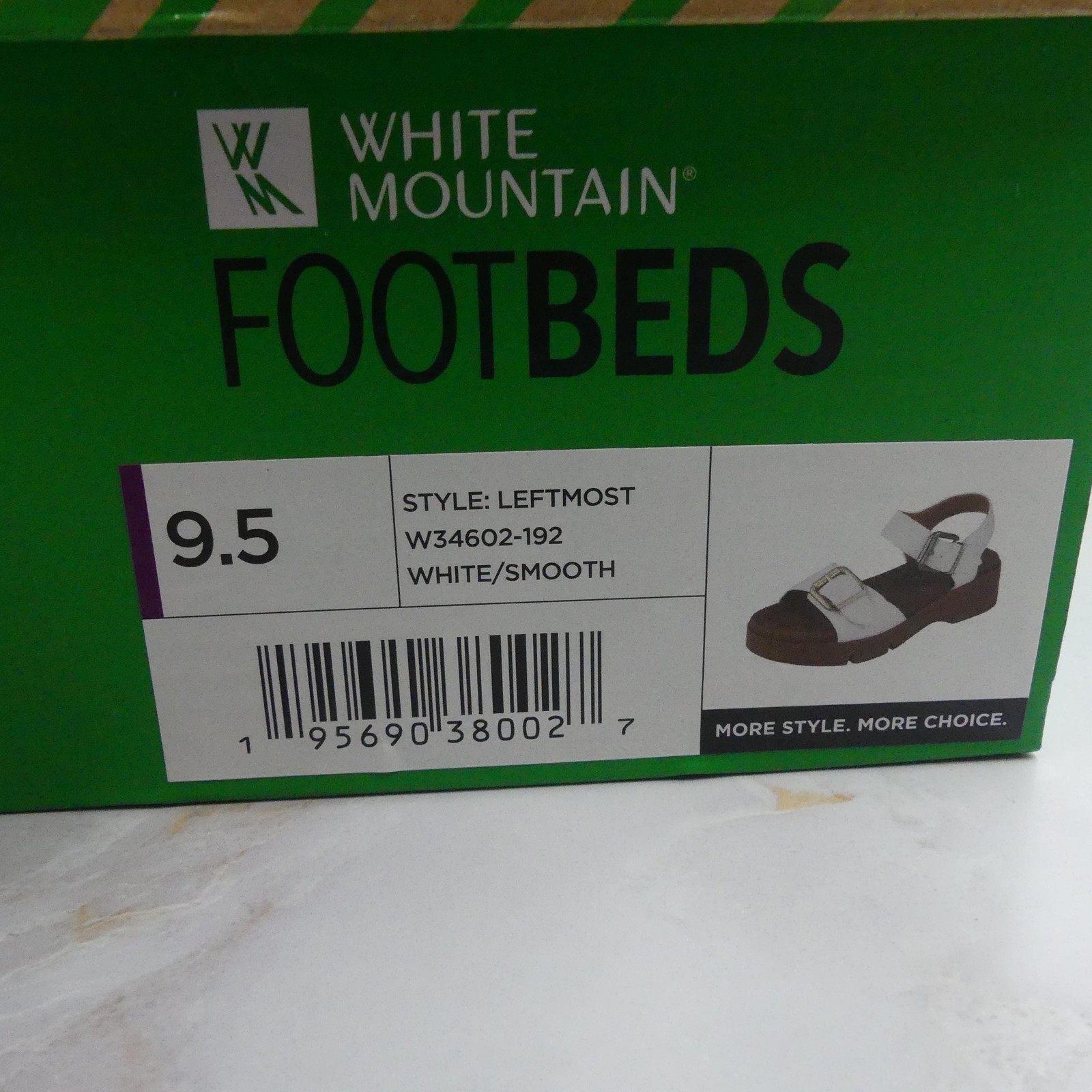 White Mountain Footbeds Shoes Womens Size 9.5 Platform Sandals Buckle Comfort