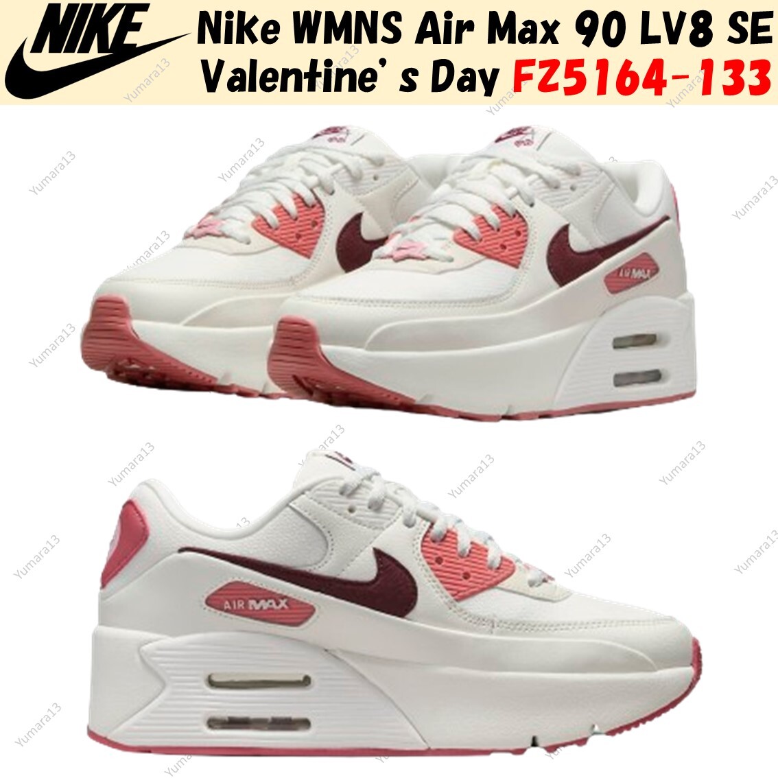 Nike WMNS Air Max 90 LV8 SE Valentine’s Day FZ5164-133 US Women’s 5-15 New