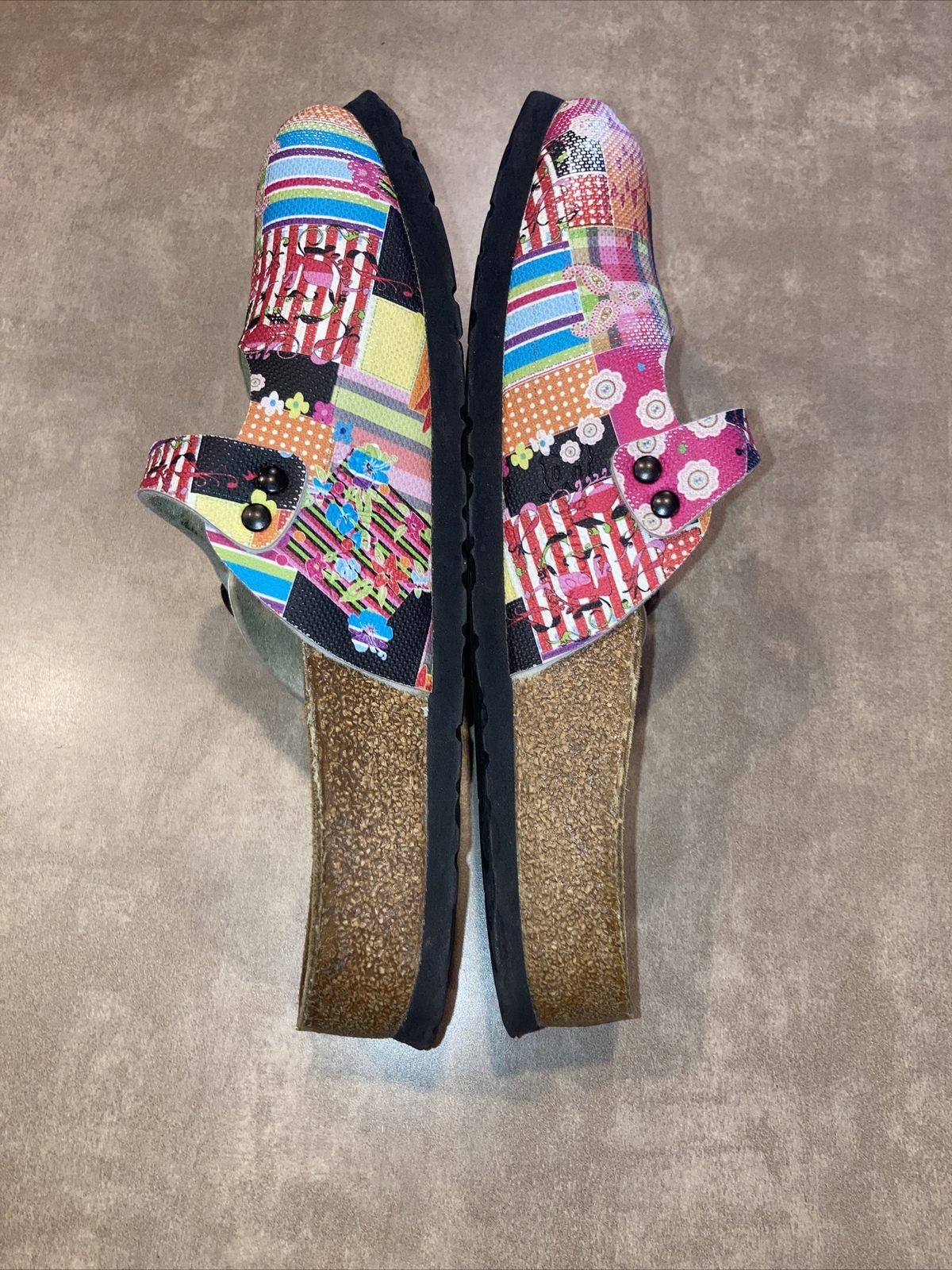 Birki’s by Birkenstock Wmns Size 6.5/37 Sabot 260 Patchwork Mary Jane Clog, EUC!