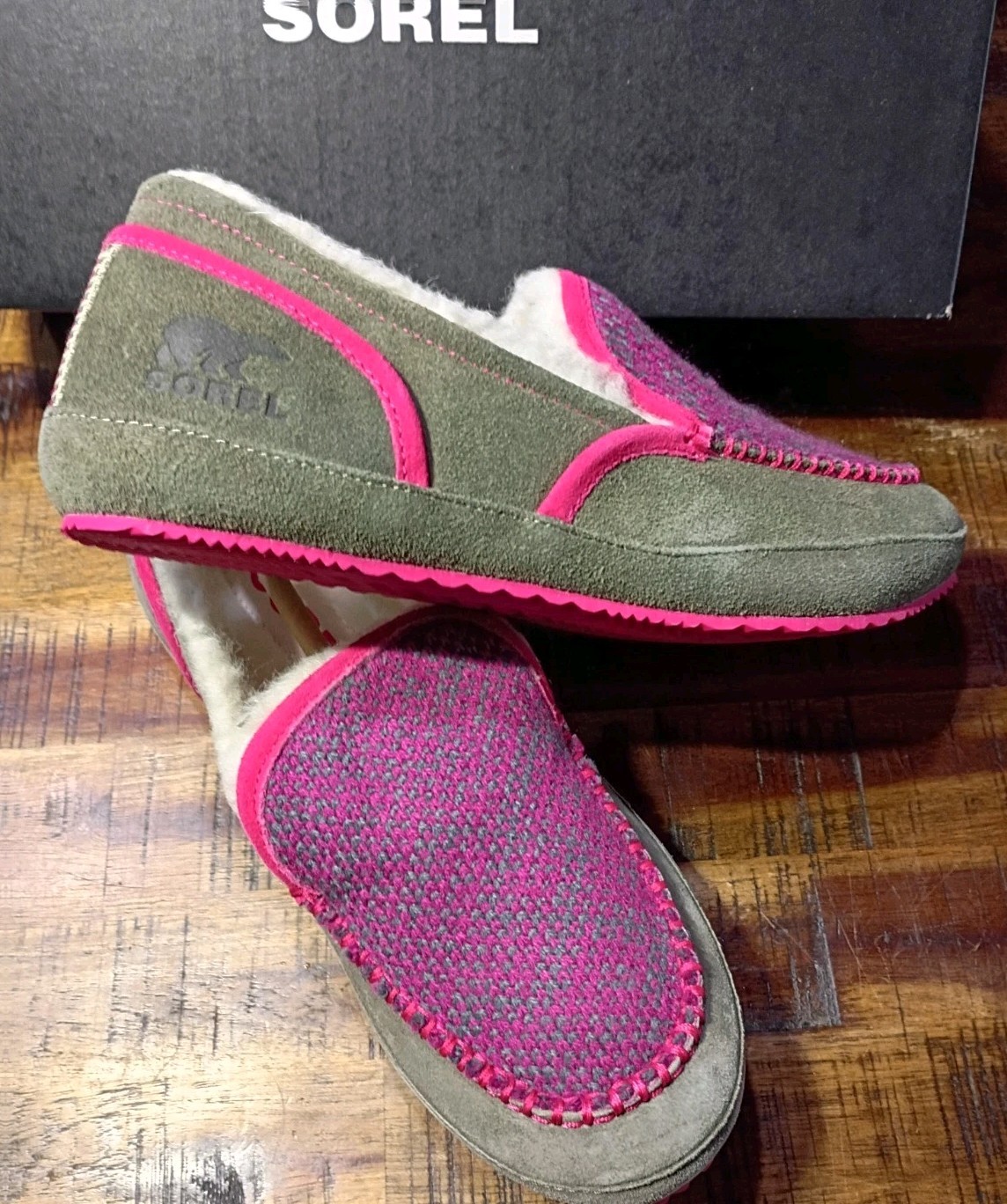 Womens Sorel Tremblant 2 Suede Moccasin Insulate Snow Slipper IndoorOutdoor Sz 8