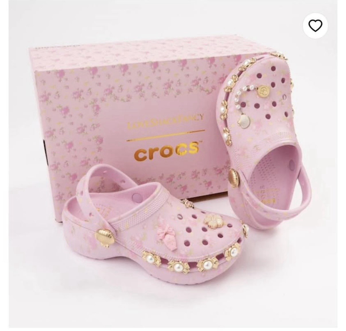 Crocs x LoveShackFancy LSF Platform Ballerina Pink Clogs Womens Size 8 Brand New