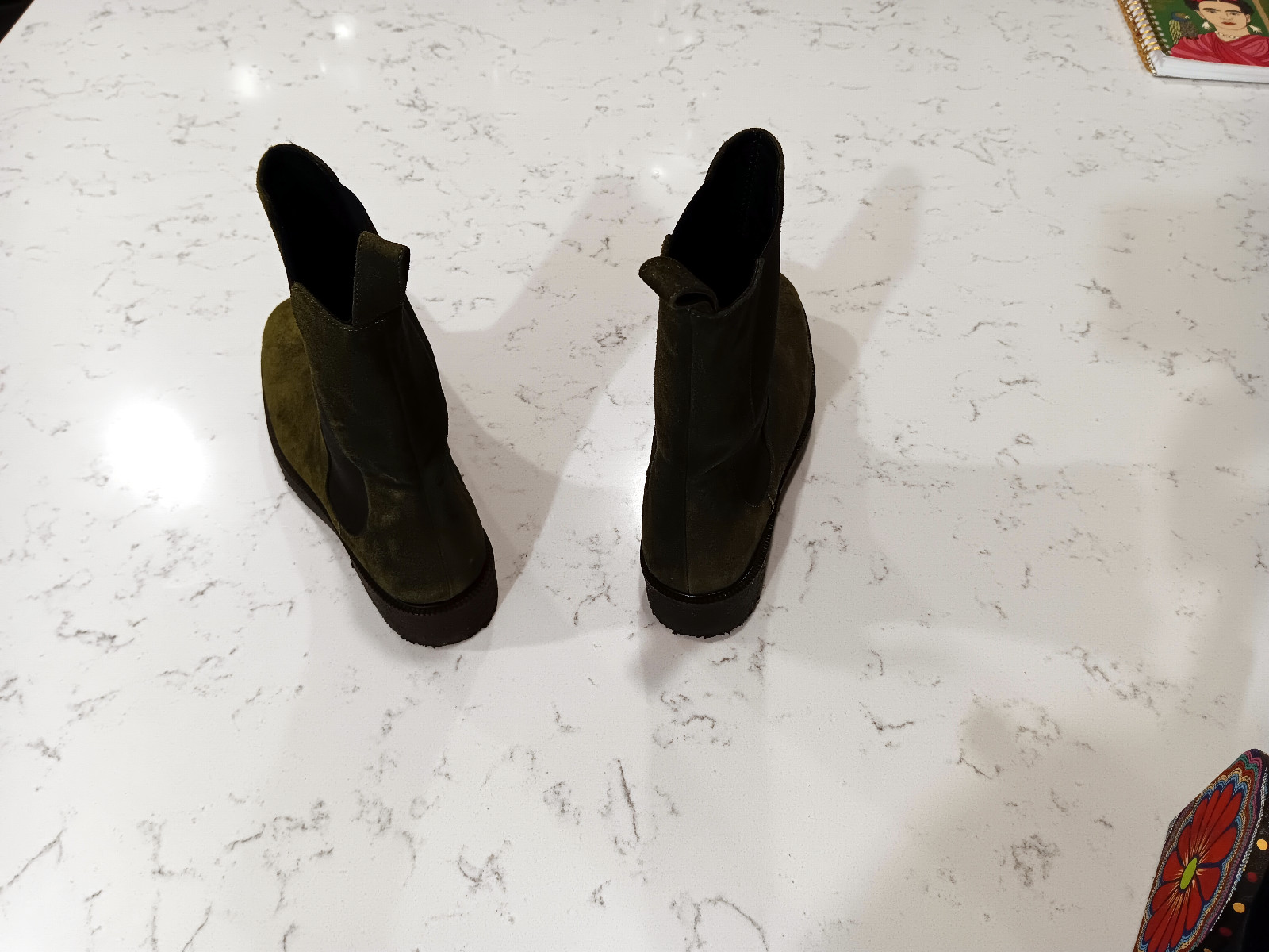 Staud Palamino Chelsea Boots size 42 EU 11 US TTS Olive green suede leather