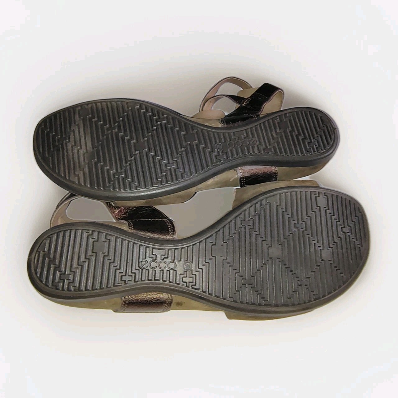 ECCO Touch 25 Grey Hooded Double Strap Sz 39 Sandal
