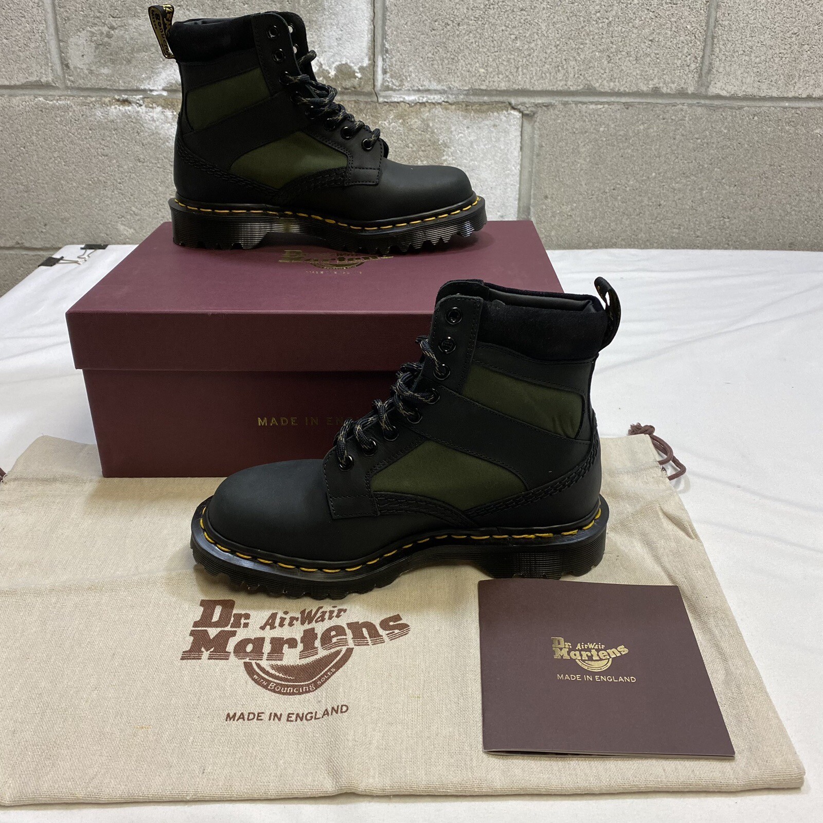 Dr. Martens Boots Womens 6 Leather Pascal 1460 Textile Padded Made in England