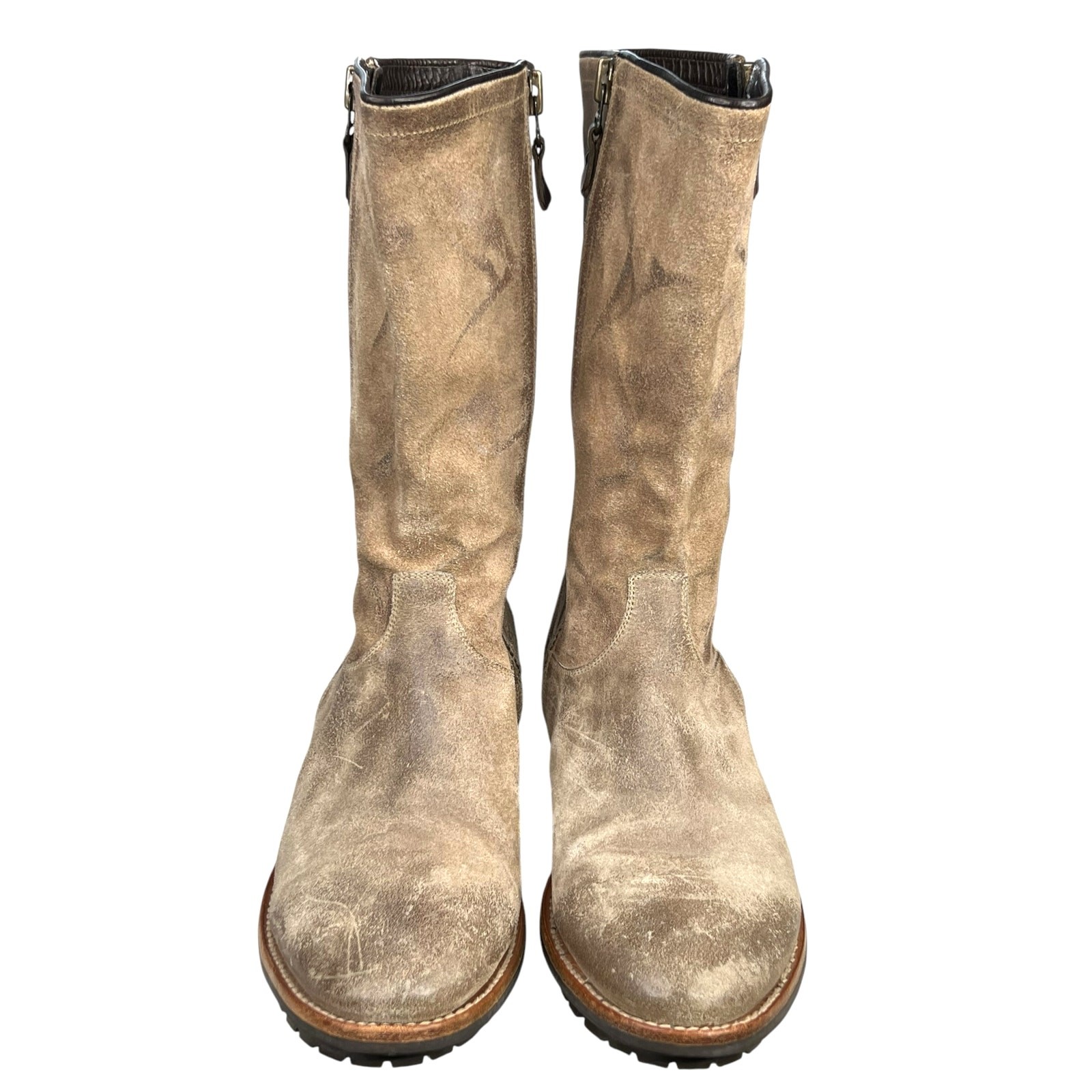 N.D.C. Women’s Handmade Brown Distressed Mid Calf Boot Size 41.5 US 10.5/11