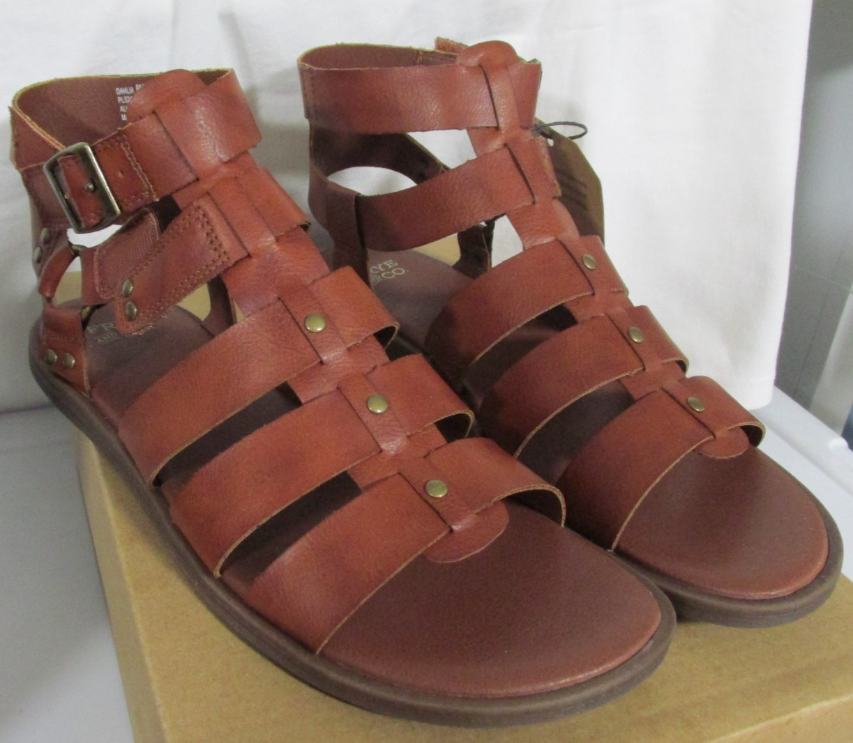 Frye & Co Sandals Dahlia Cognac Womens 8M Brown FO10120