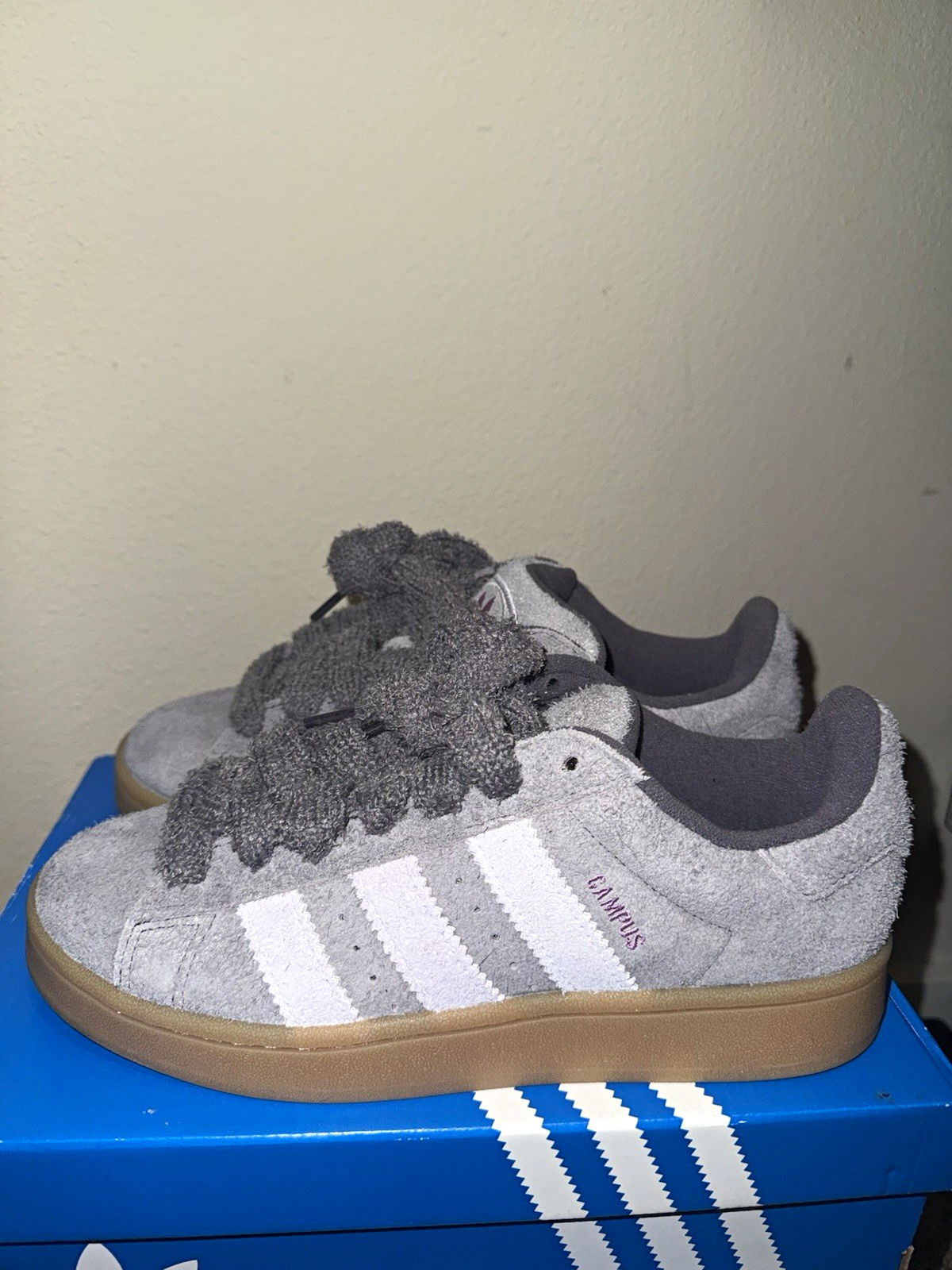 adidas Campus 00s Trace Grey/Preloved Purple Suede Gum Sole Low Top IG2118