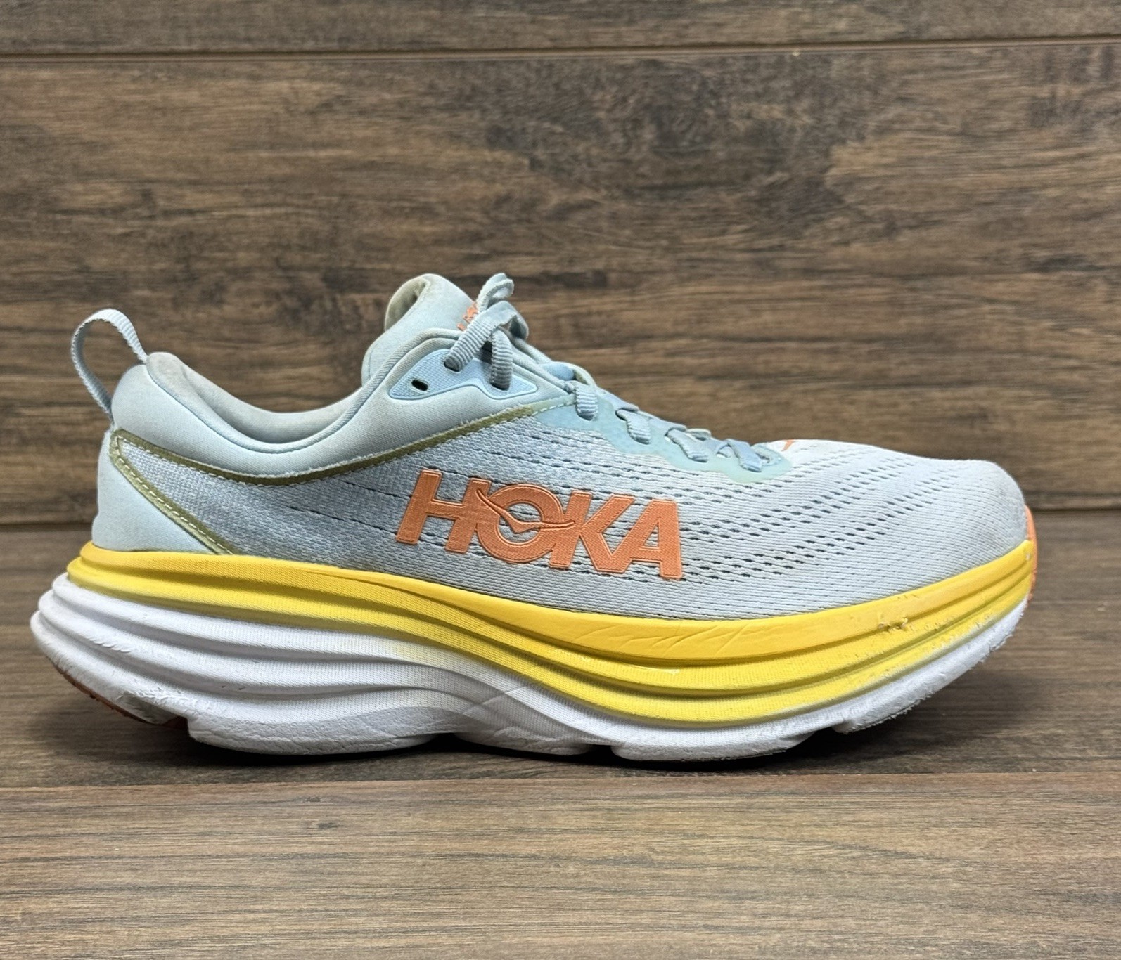 Hoka One One Shoes Womens 9.5 B Bondi 8 Summer Song Athletic Running Gym- READ