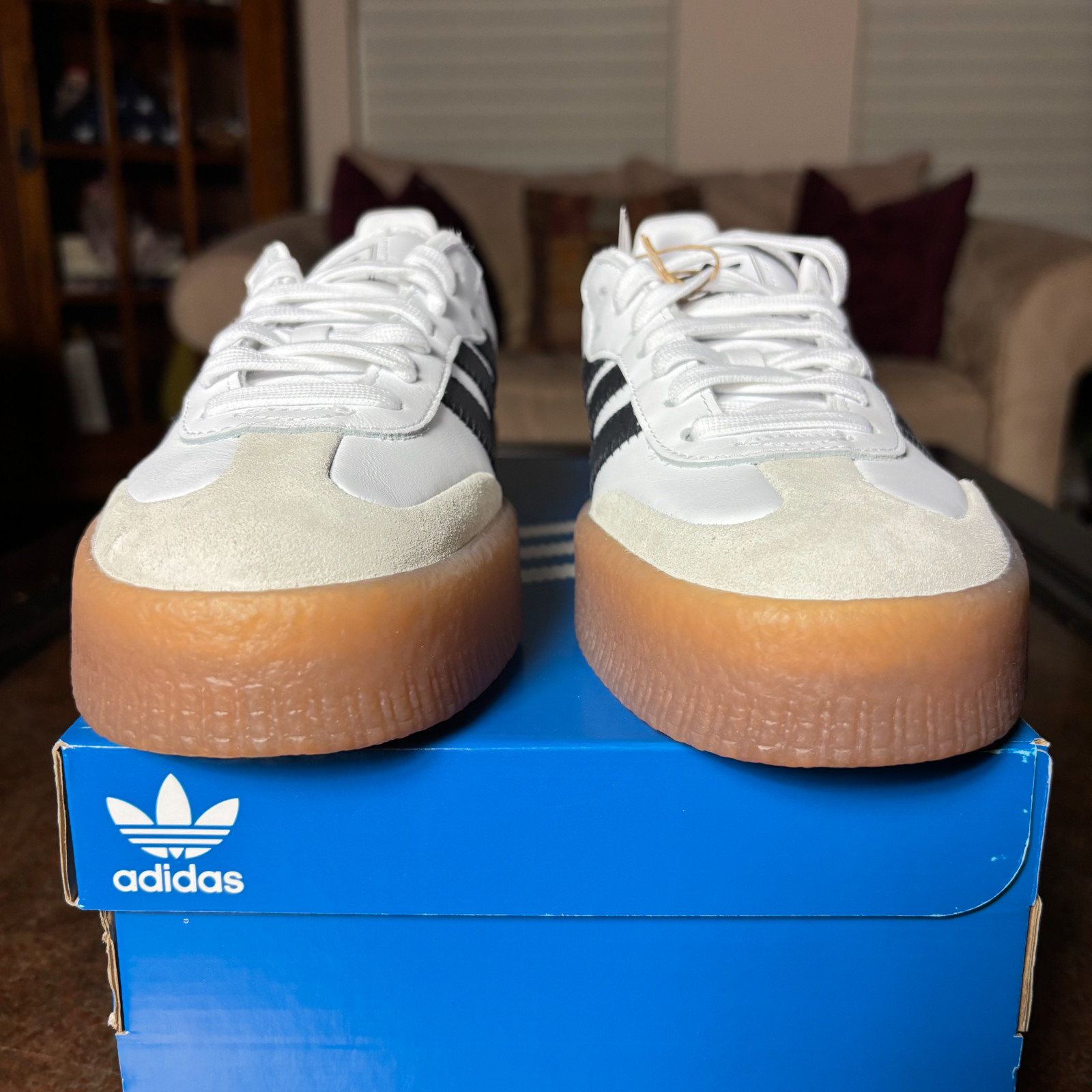 Adidas Sambae White Black Gum Casual Lifestyle Shoes Sneakers Women’s Sizes NEW